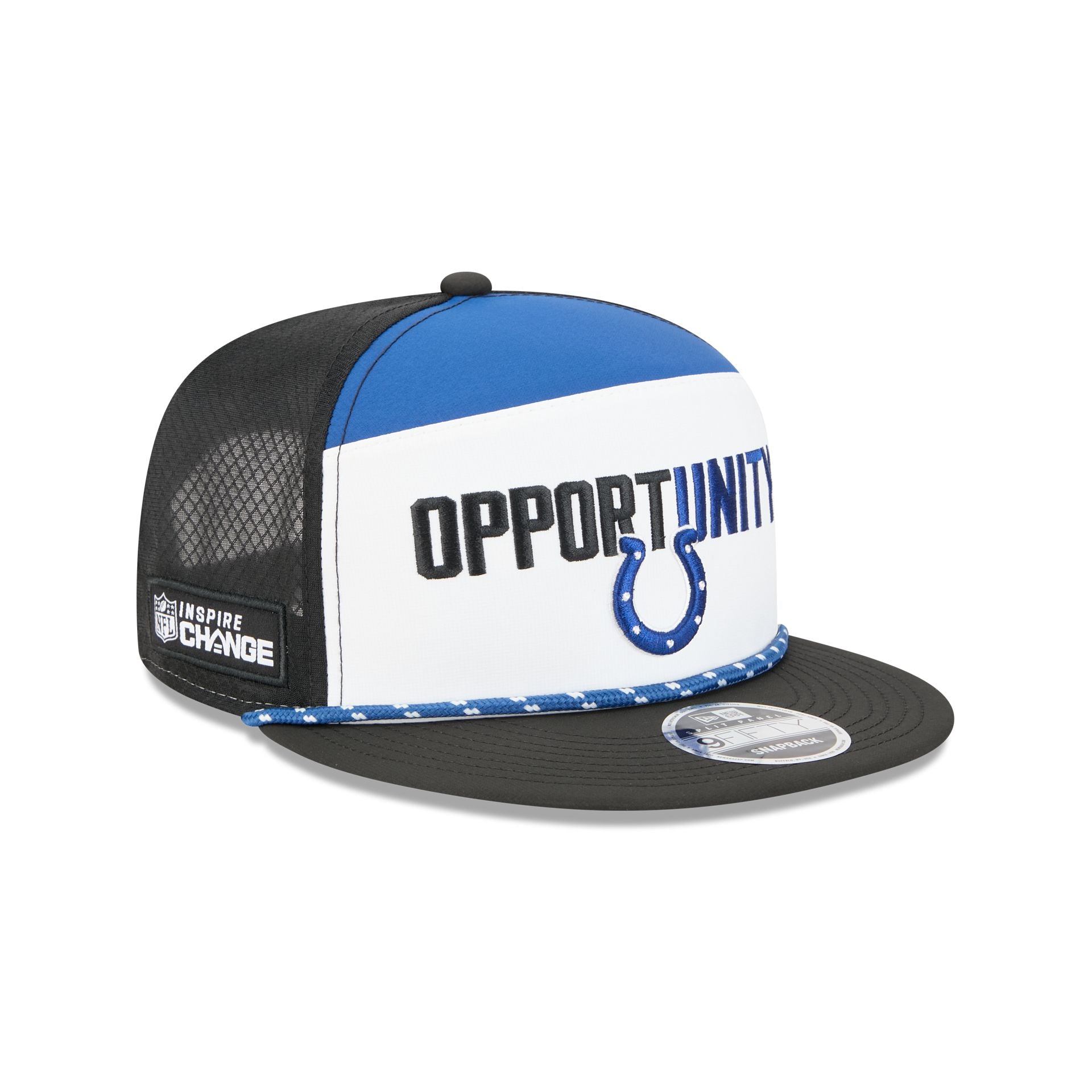 Indianapolis Colts 2025 Inspire Change Split Panel 9FIFTY Snapback Hat - Image 3