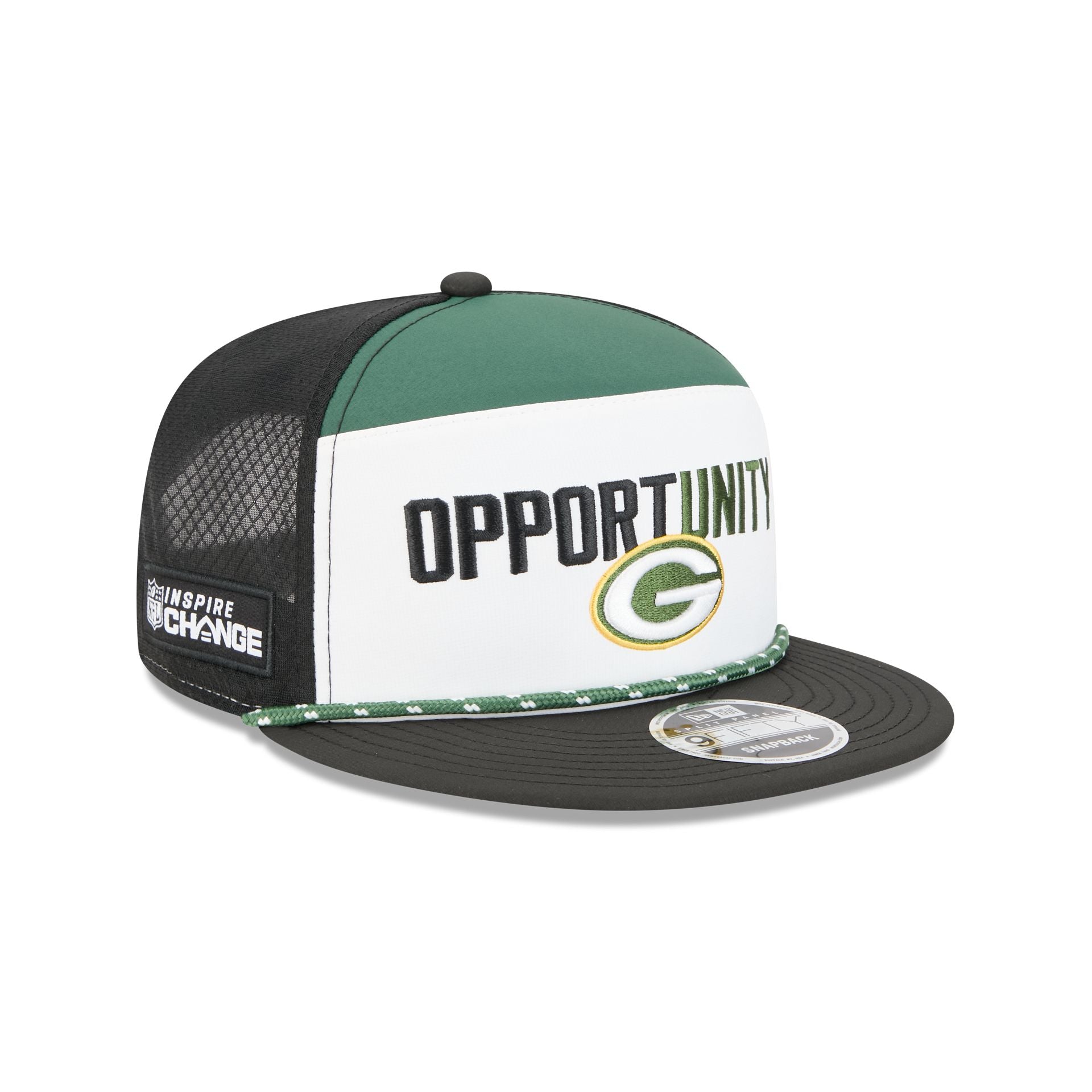 Green Bay Packers 2025 Inspire Change Split Panel 9FIFTY Snapback Hat - Image 3