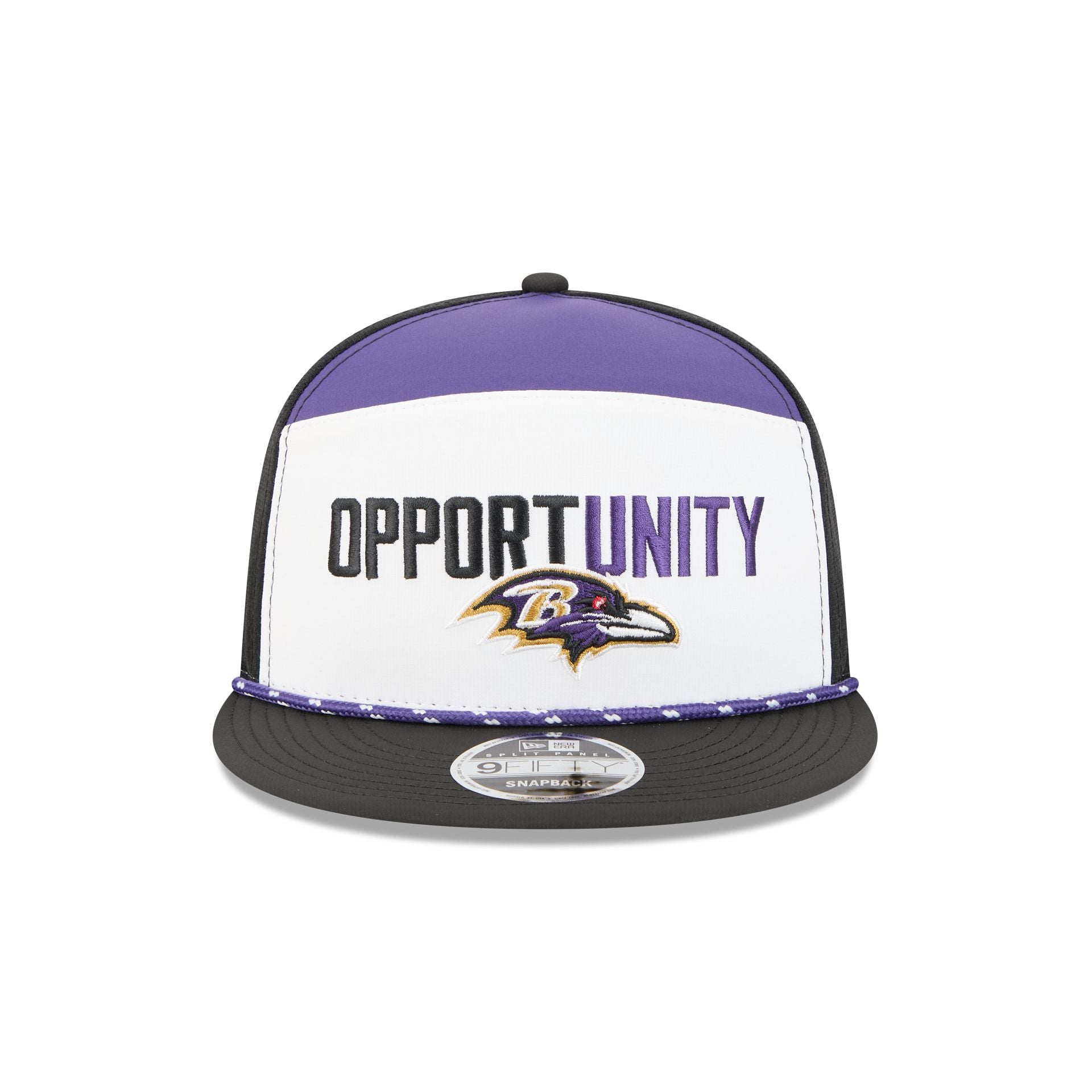 Baltimore Ravens 2025 Inspire Change Split Panel 9FIFTY Snapback Hat - Image 2