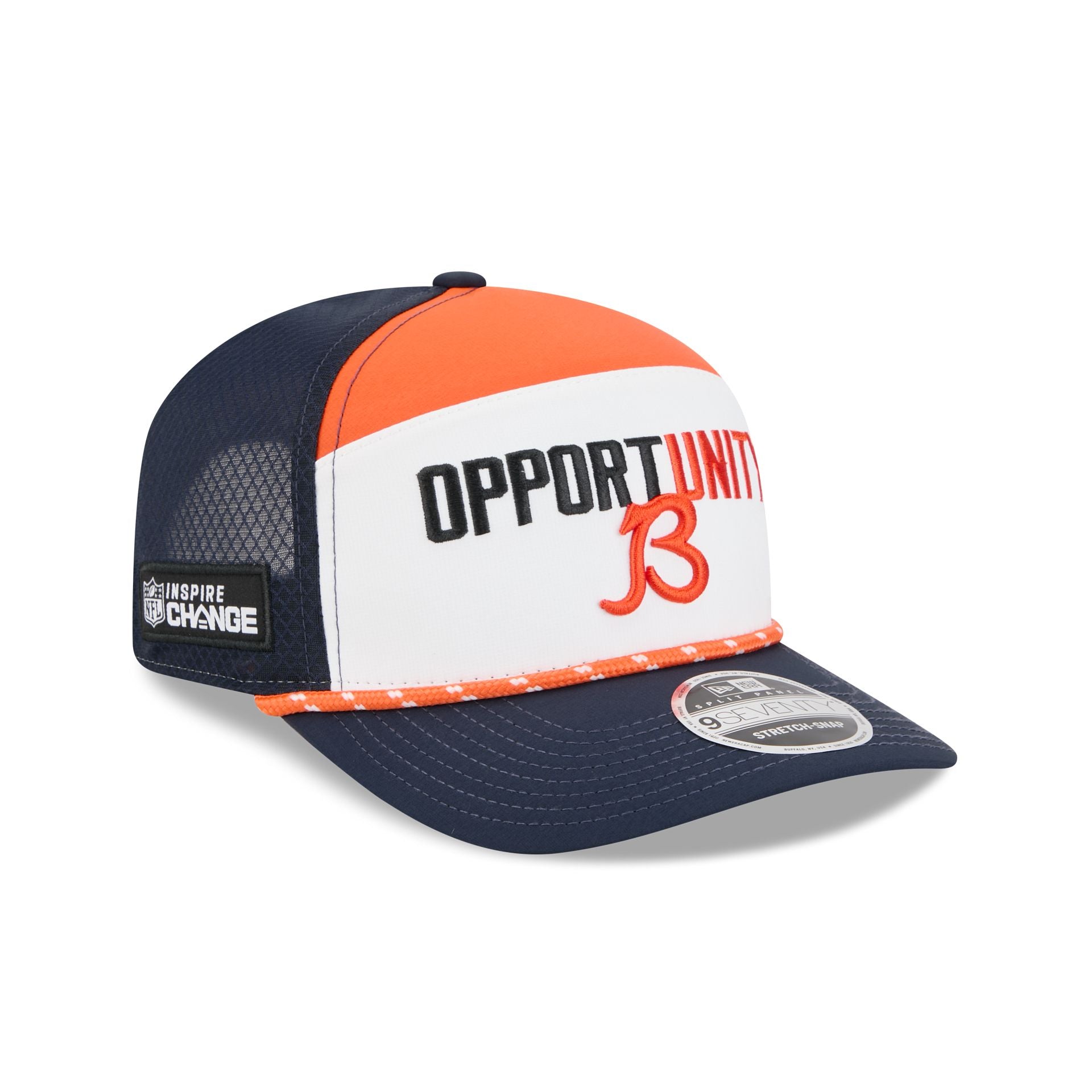 Chicago Bears 2025 Inspire Change Split Panel 9SEVENTY Trucker Hat - Image 3