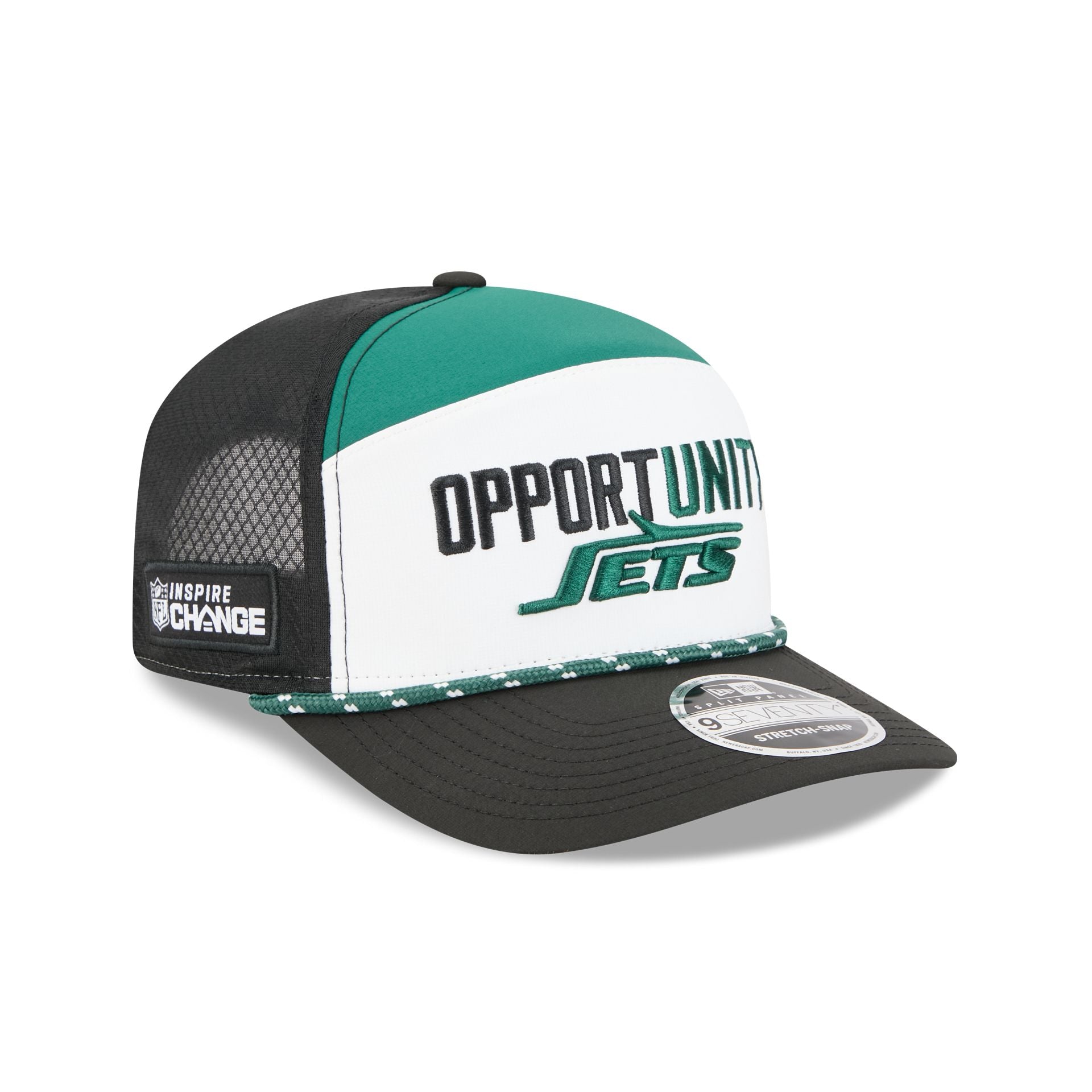 New York Jets 2025 Inspire Change Split Panel 9SEVENTY Trucker Hat - Image 3