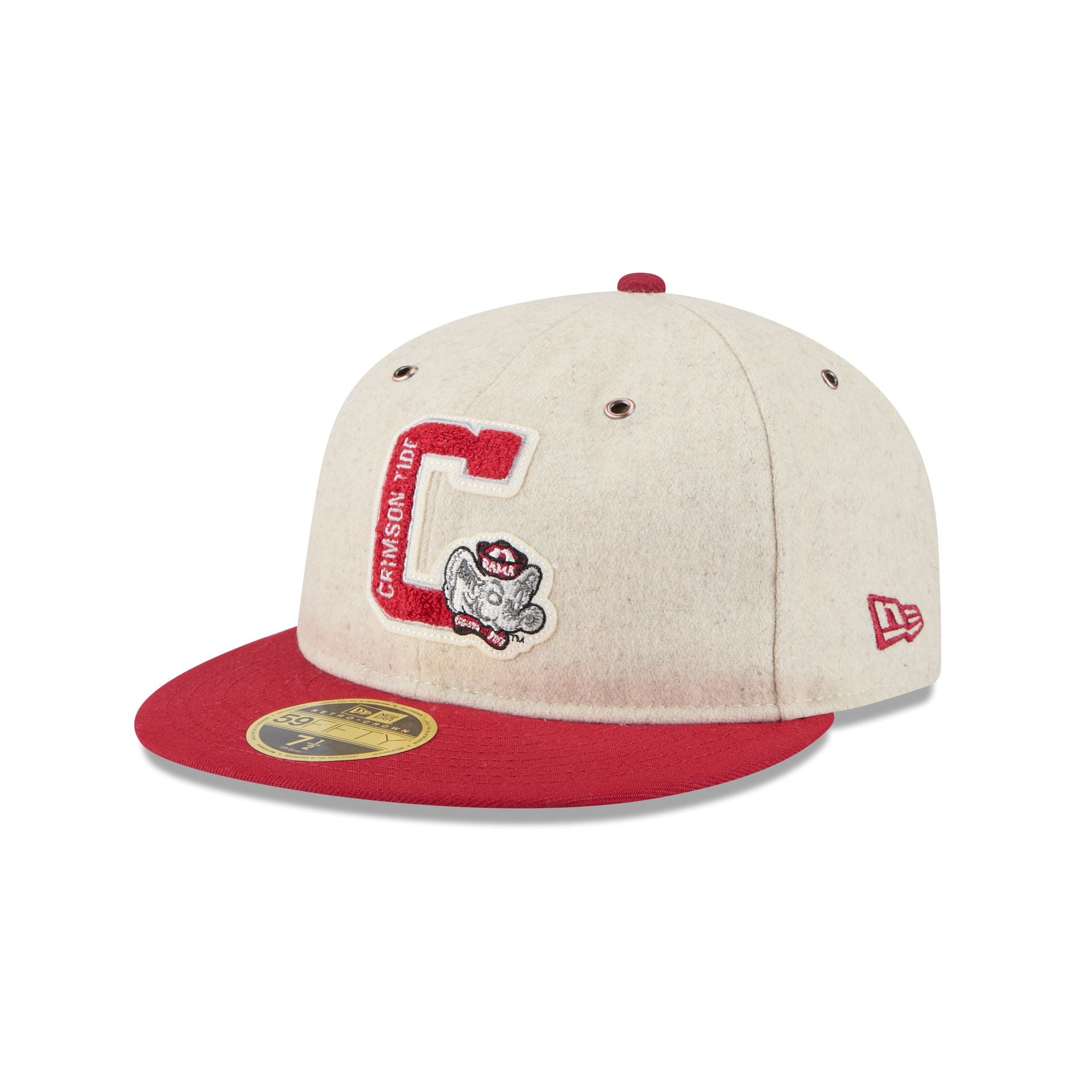 Alabama Crimson Tide College Vault Wool Letterman Retro Crown 59FIFTY
