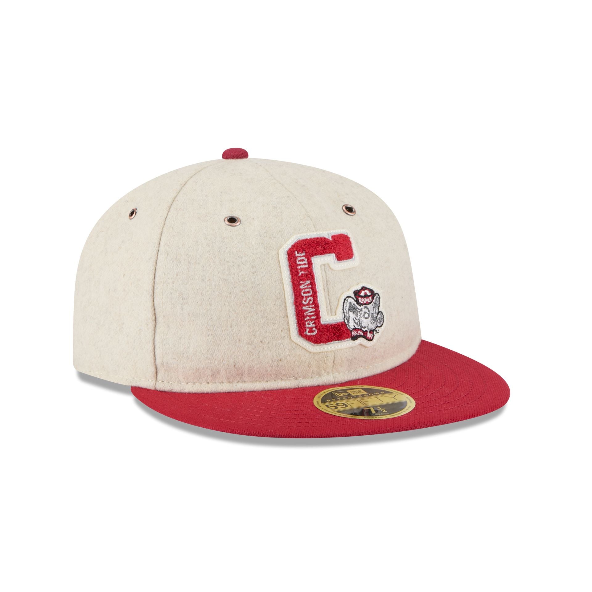Alabama Crimson Tide College Vault Wool Letterman Retro Crown 59FIFTY - Image 3