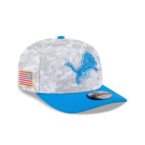 Detroit Lions 2025 Salute to Service Fan Gear 9SEVENTY Stretch-Snap Ha