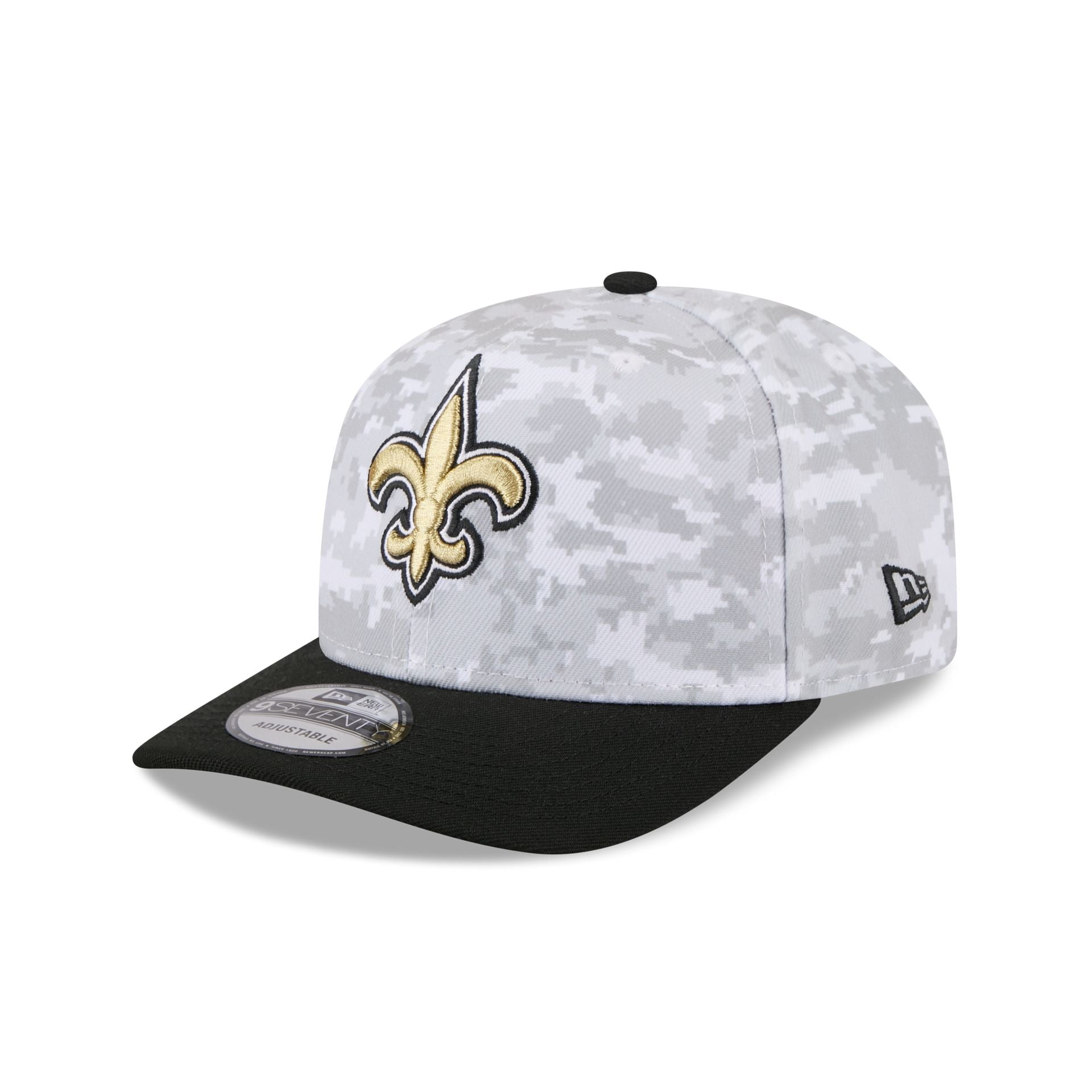 New Orleans Saints 2025 Salute to Service Fan Gear 9SEVENTY Stretch-Snap Hat - Image 3