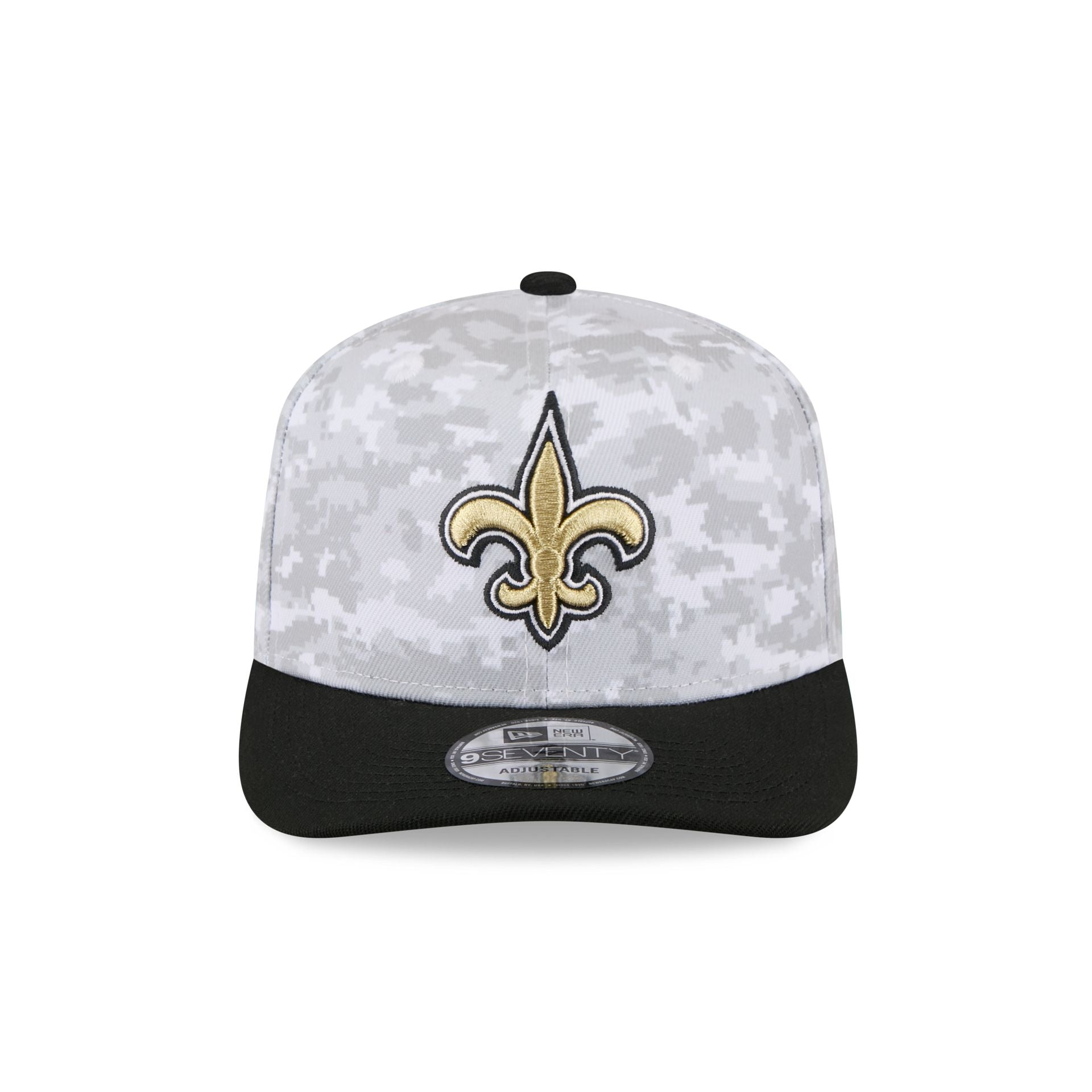 New Orleans Saints 2025 Salute to Service Fan Gear 9SEVENTY Stretch-Snap Hat - Image 2