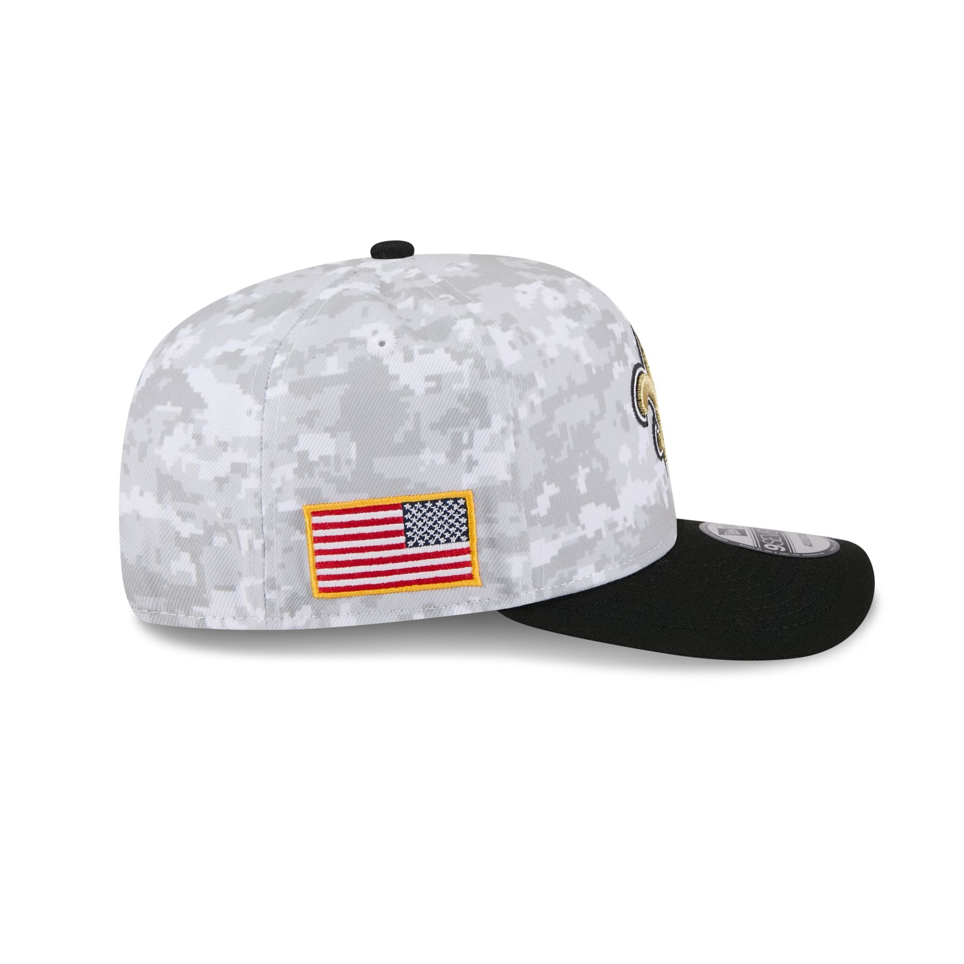 New Orleans Saints 2025 Salute to Service Fan Gear 9SEVENTY Stretch-Snap Hat - Image 4