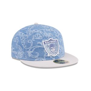 Just Caps Jacquard Denim Las Vegas Raiders Retro Crown 59FIFTY Fitted