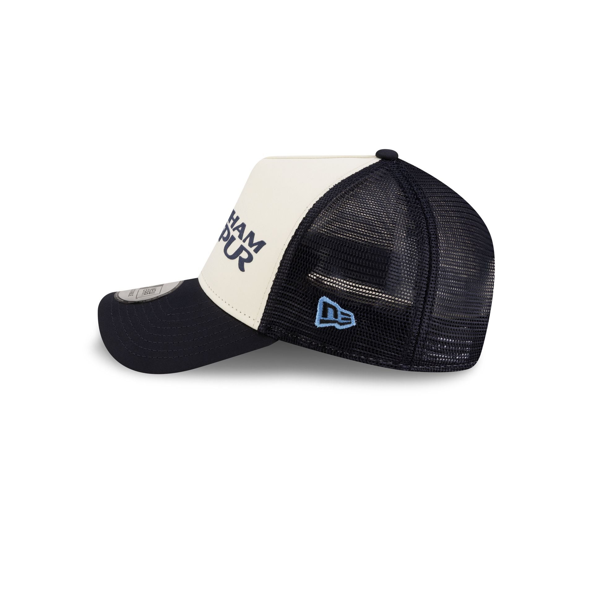 Tottenham Hotspur FC Puff Wordmark Navy 9FORTY A-Frame Trucker Hat - Image 4