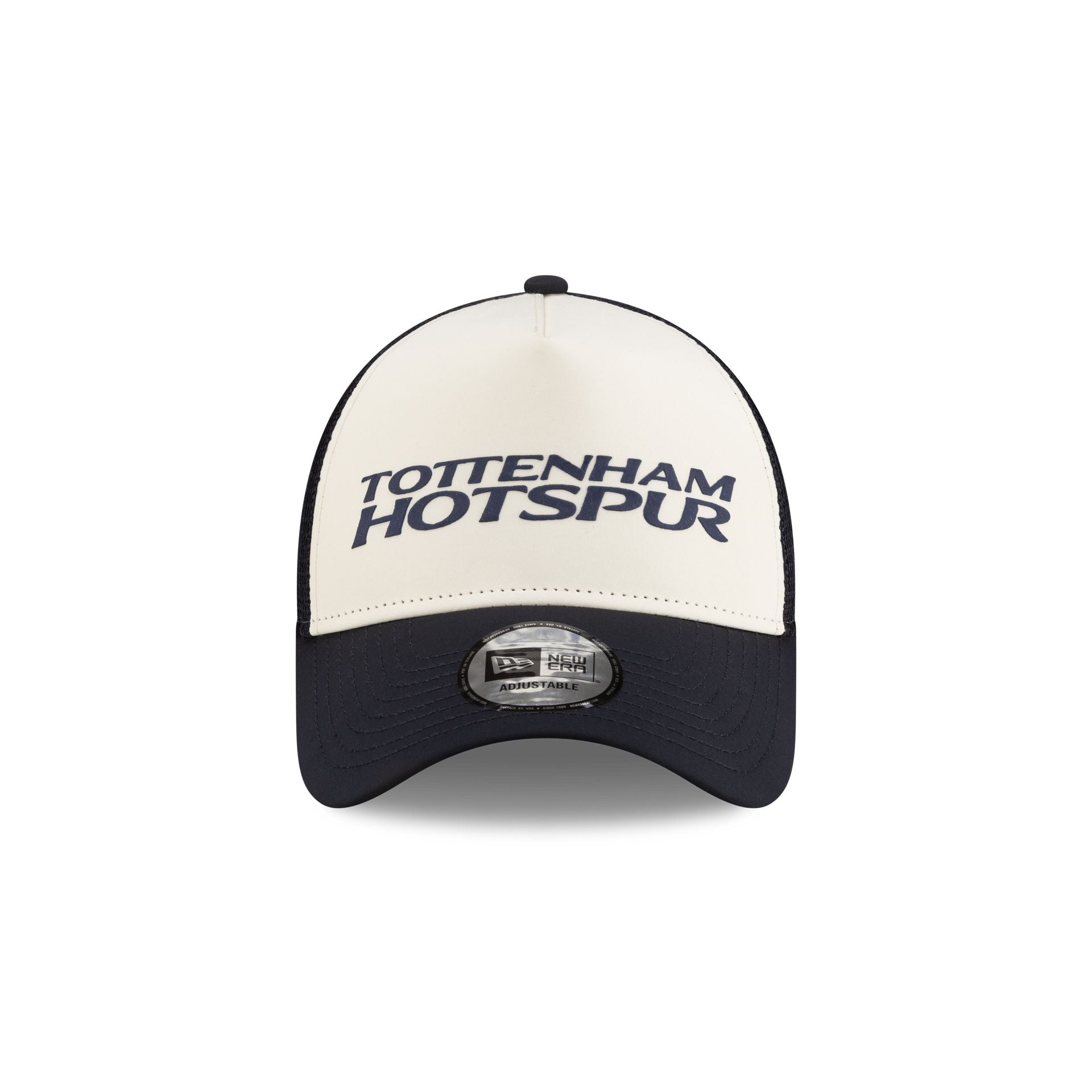 Tottenham Hotspur FC Puff Wordmark Navy 9FORTY A-Frame Trucker Hat - Image 2