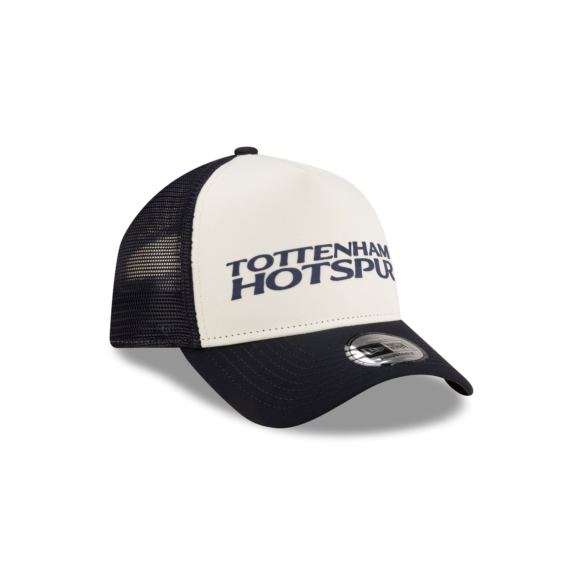 Tottenham Hotspur FC Puff Wordmark Navy 9FORTY A-Frame Trucker Hat - Image 3