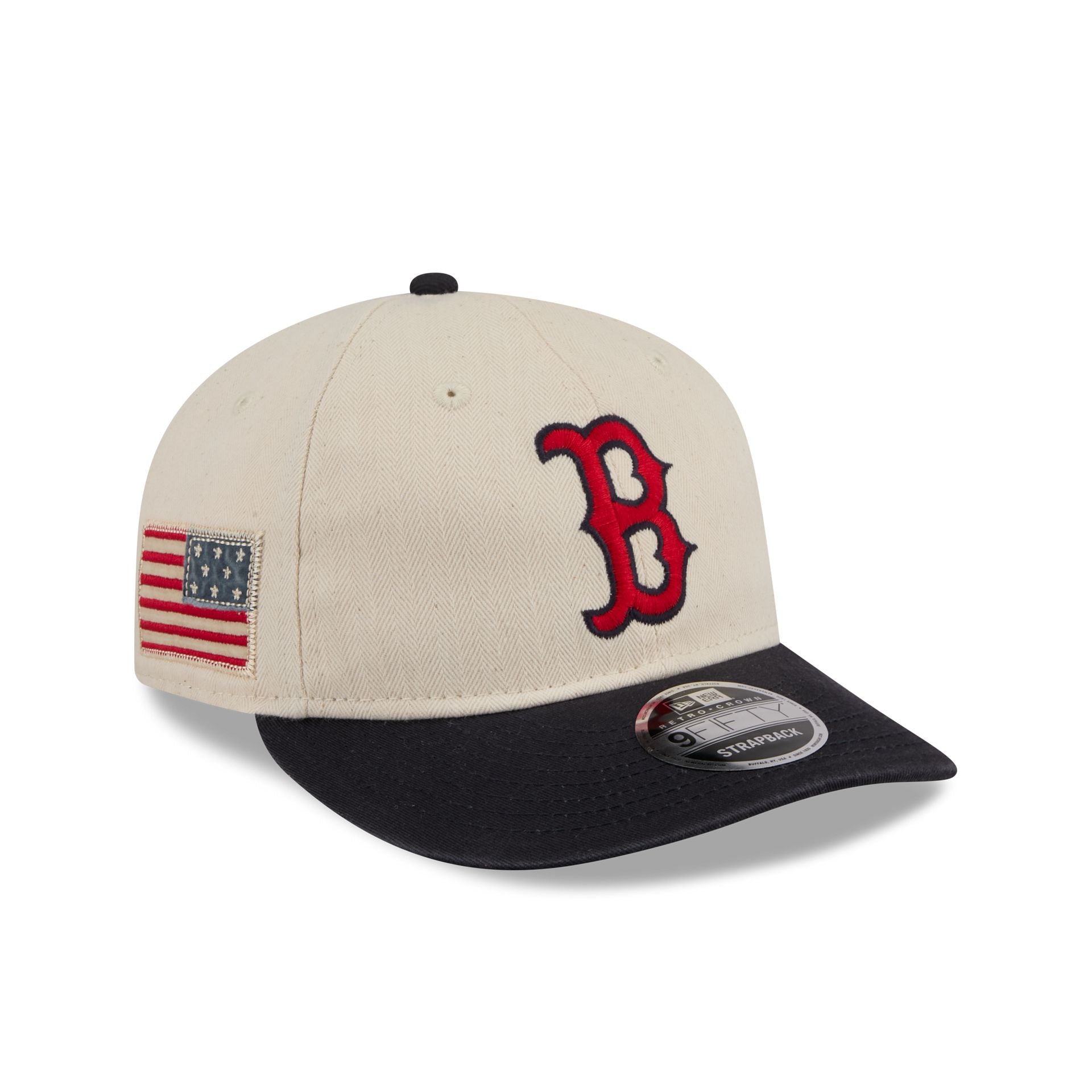 Boston Red Sox Three Looms Americana Herringbone Retro Crown 9FIFTY Ad