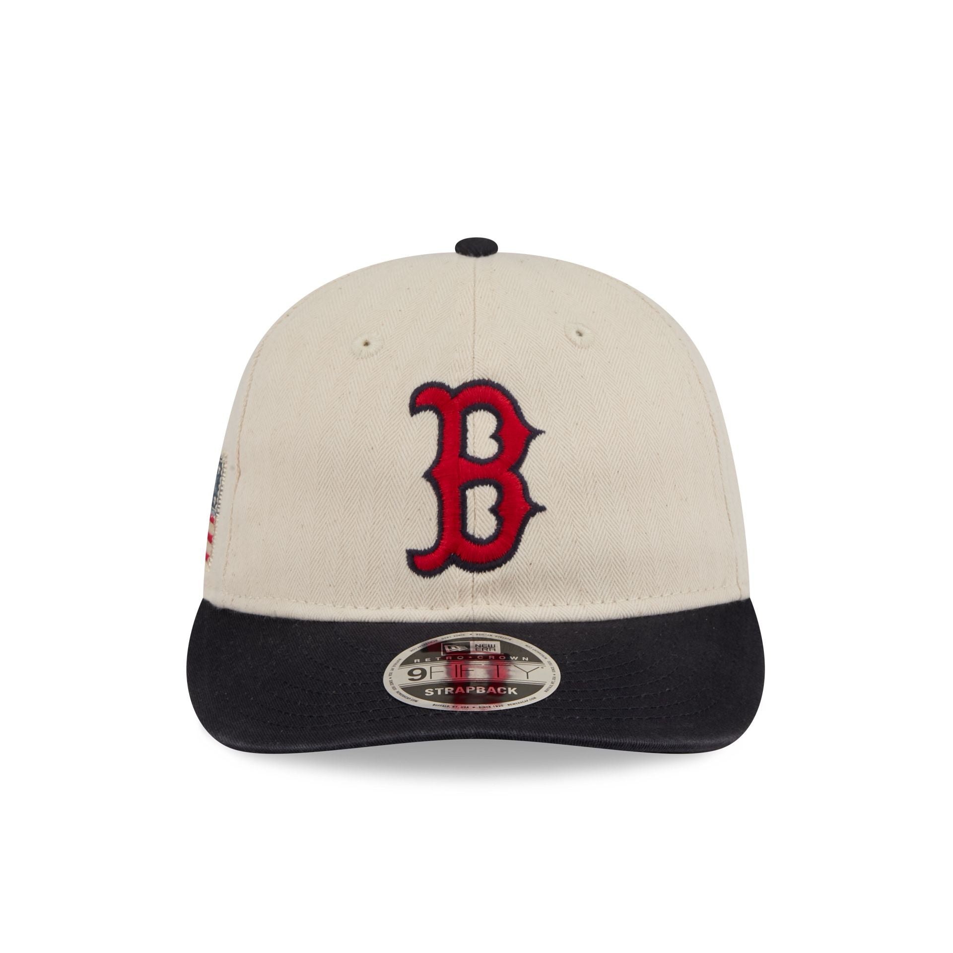 Boston Red Sox Three Looms Americana Herringbone Retro Crown 9FIFTY Ad - Image 2