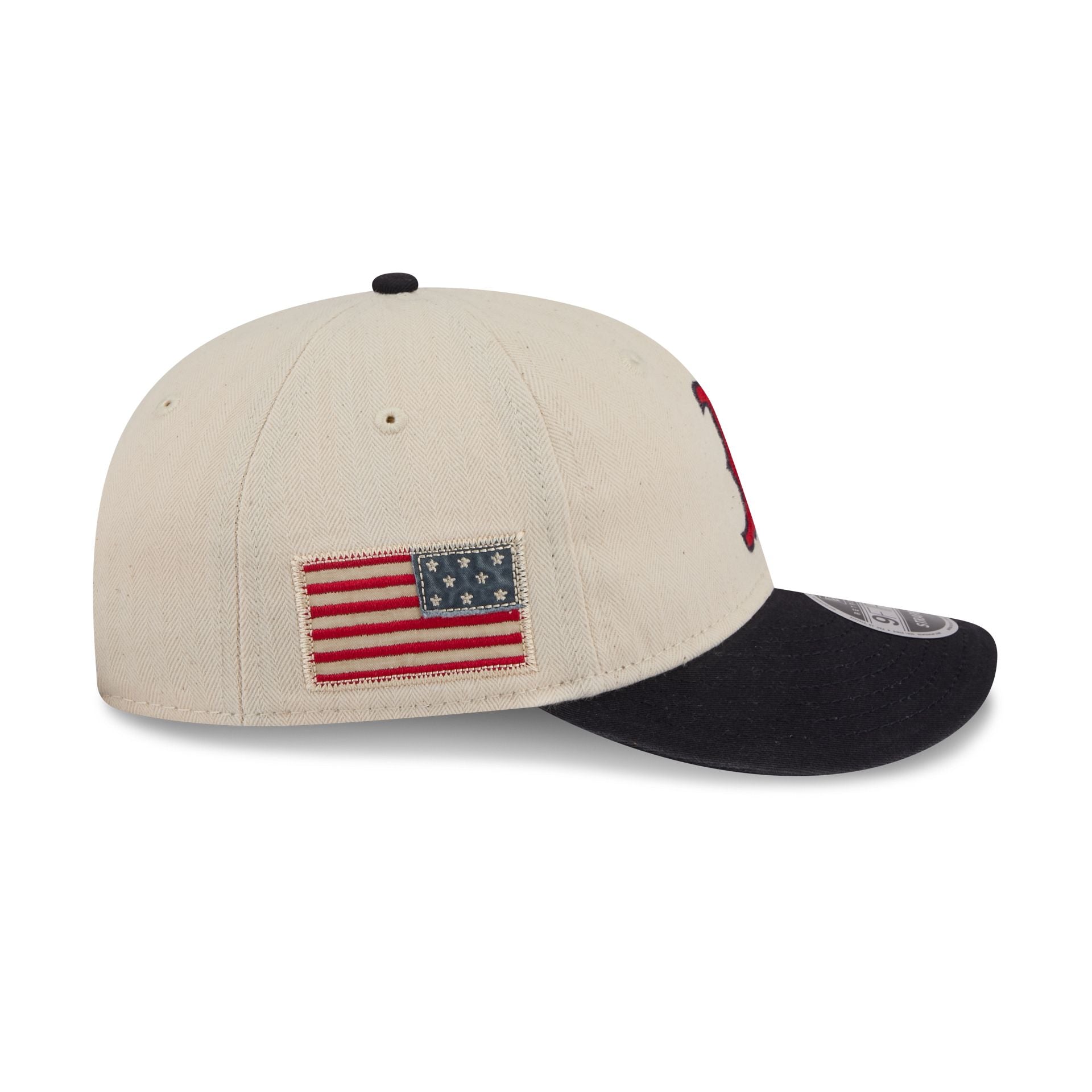 Boston Red Sox Three Looms Americana Herringbone Retro Crown 9FIFTY Ad - Image 4