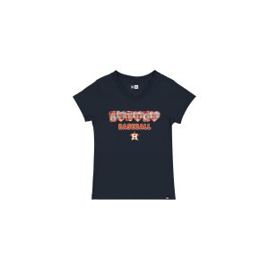 Houston Astros Sequin Hearts Girls T-Shirt