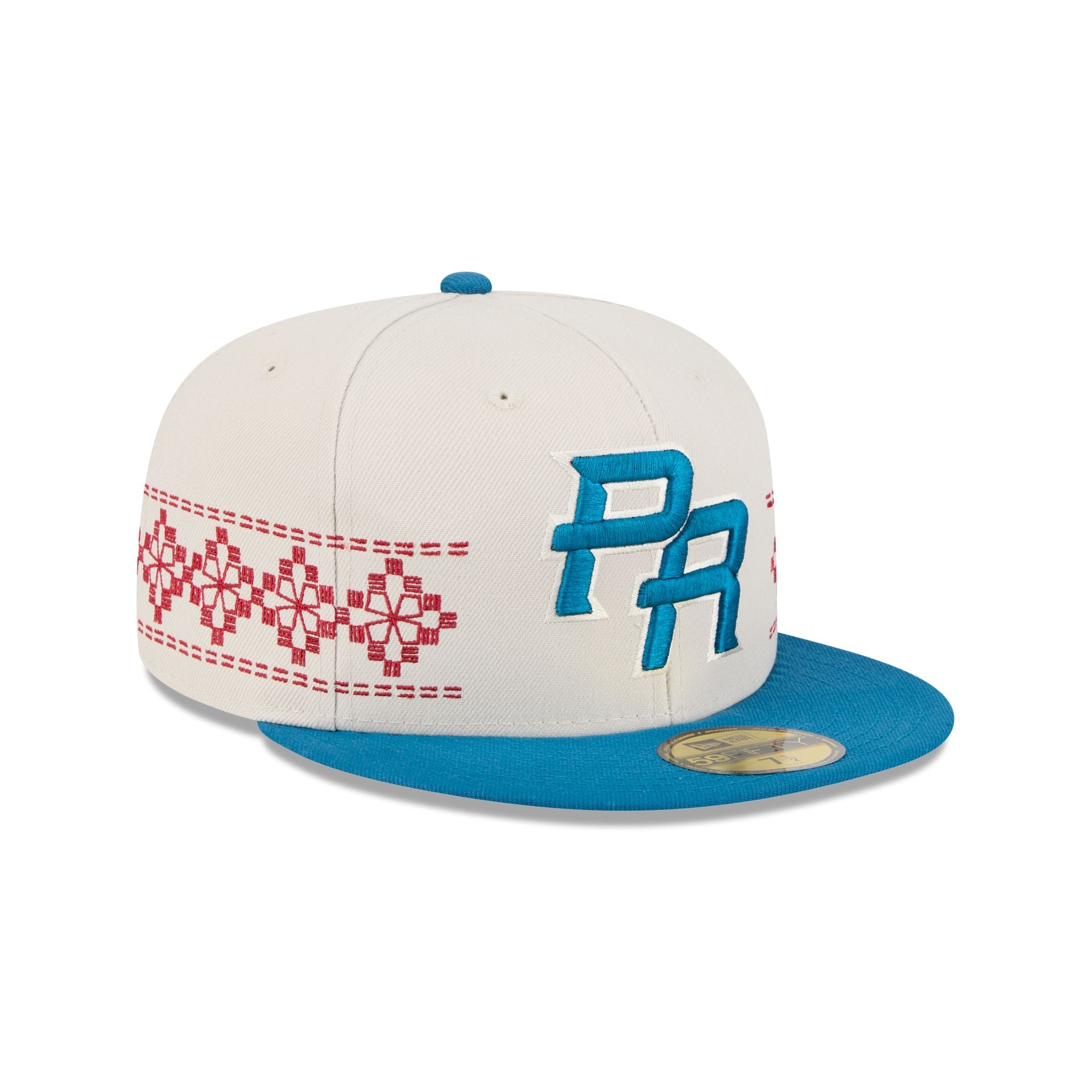 Puerto Rico Latin Embroidery 59FIFTY Fitted Hat - Image 3