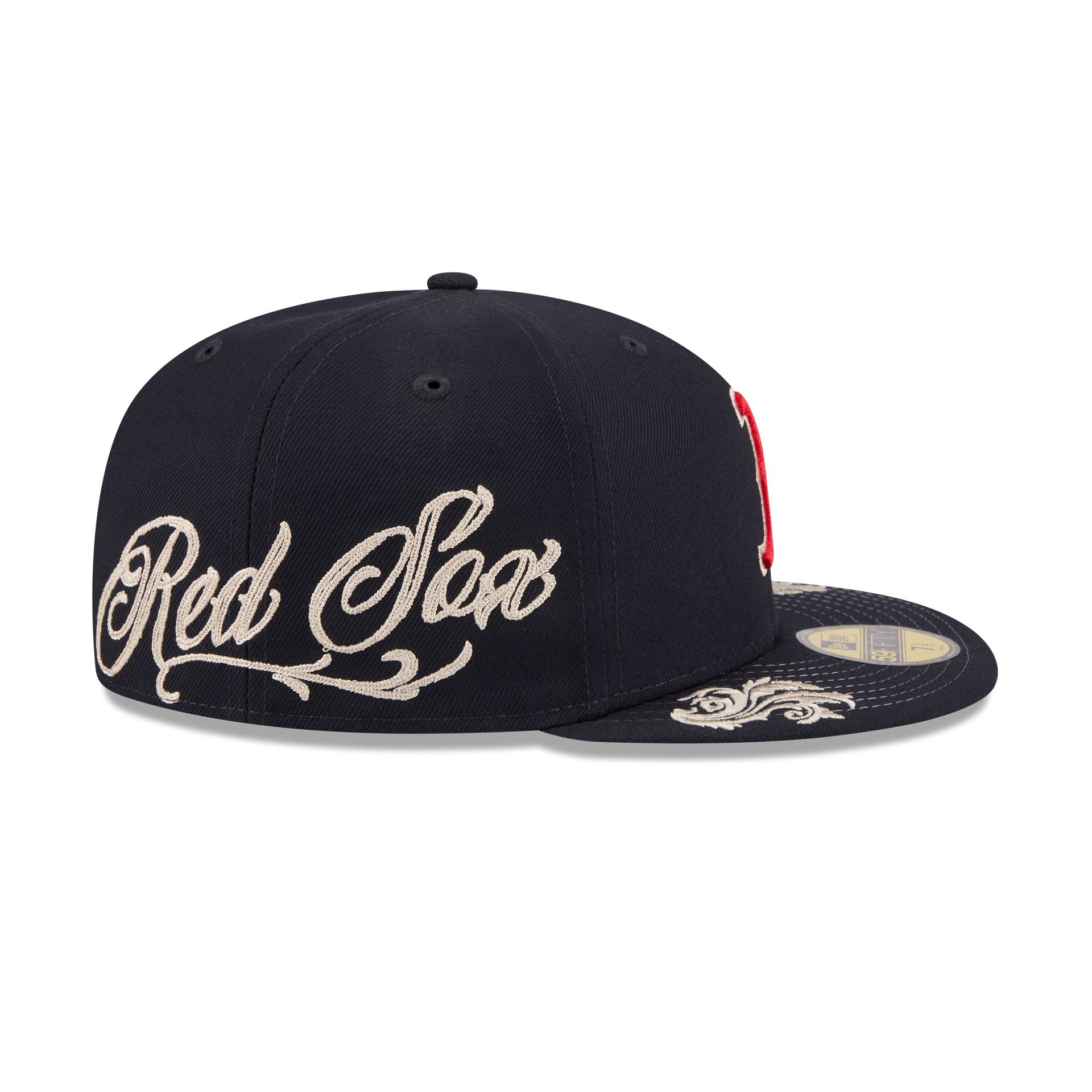 Boston Red Sox Script 59FIFTY Fitted Hat - Image 4