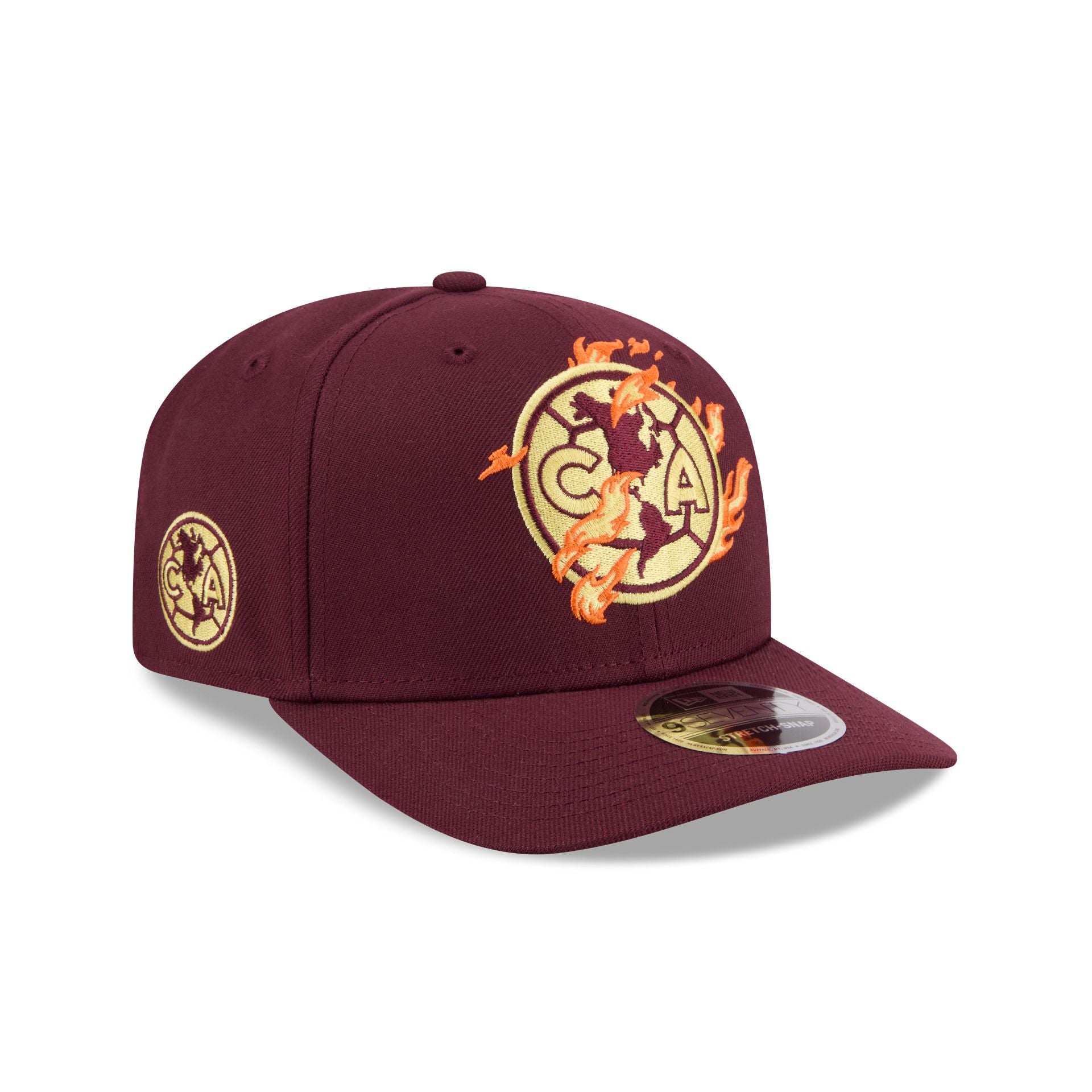 Club Am??rica Flames 9SEVENTY Stretch-Snap Hat - Image 3