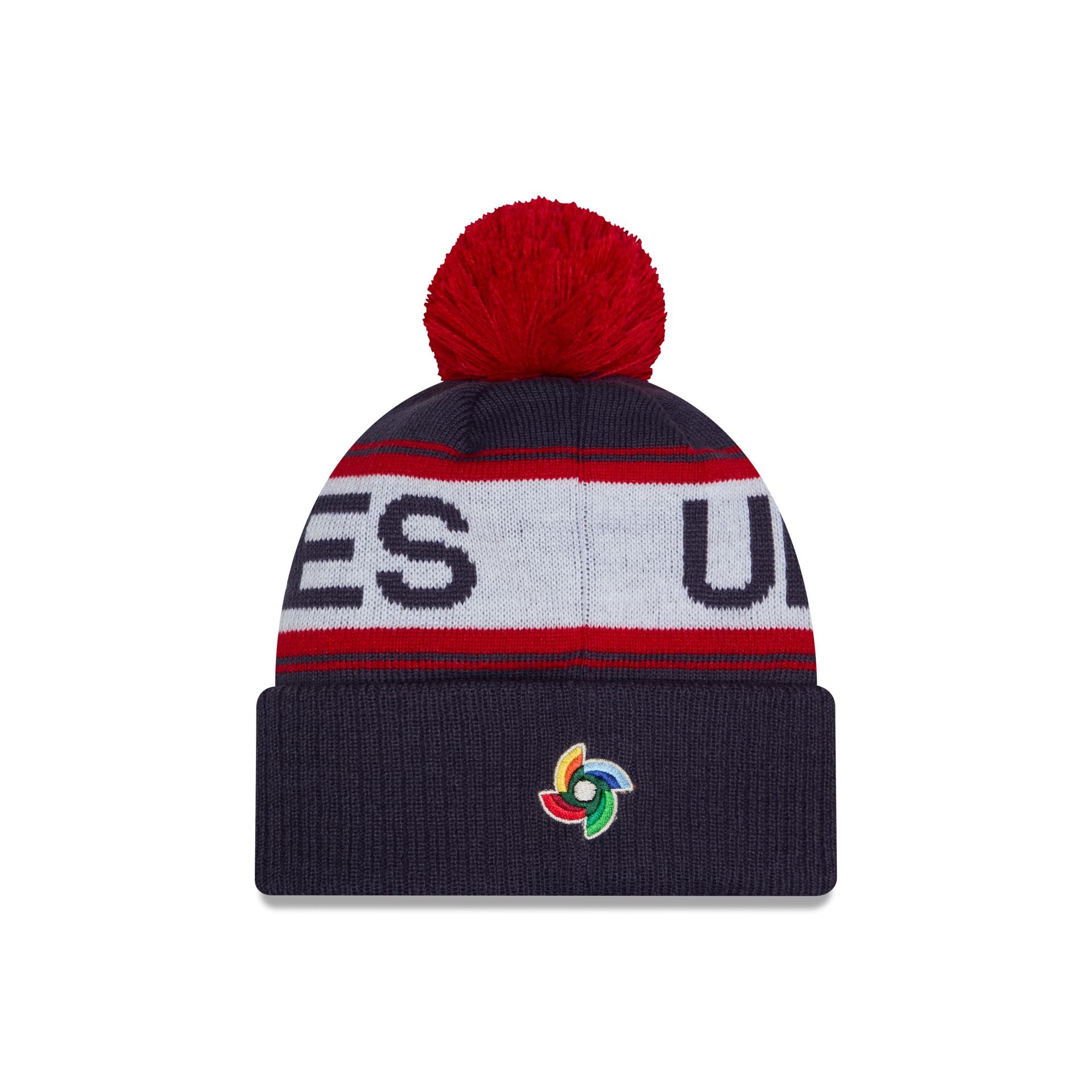 2026 World Baseball Classic USA Pom Knit Hat - Image 4