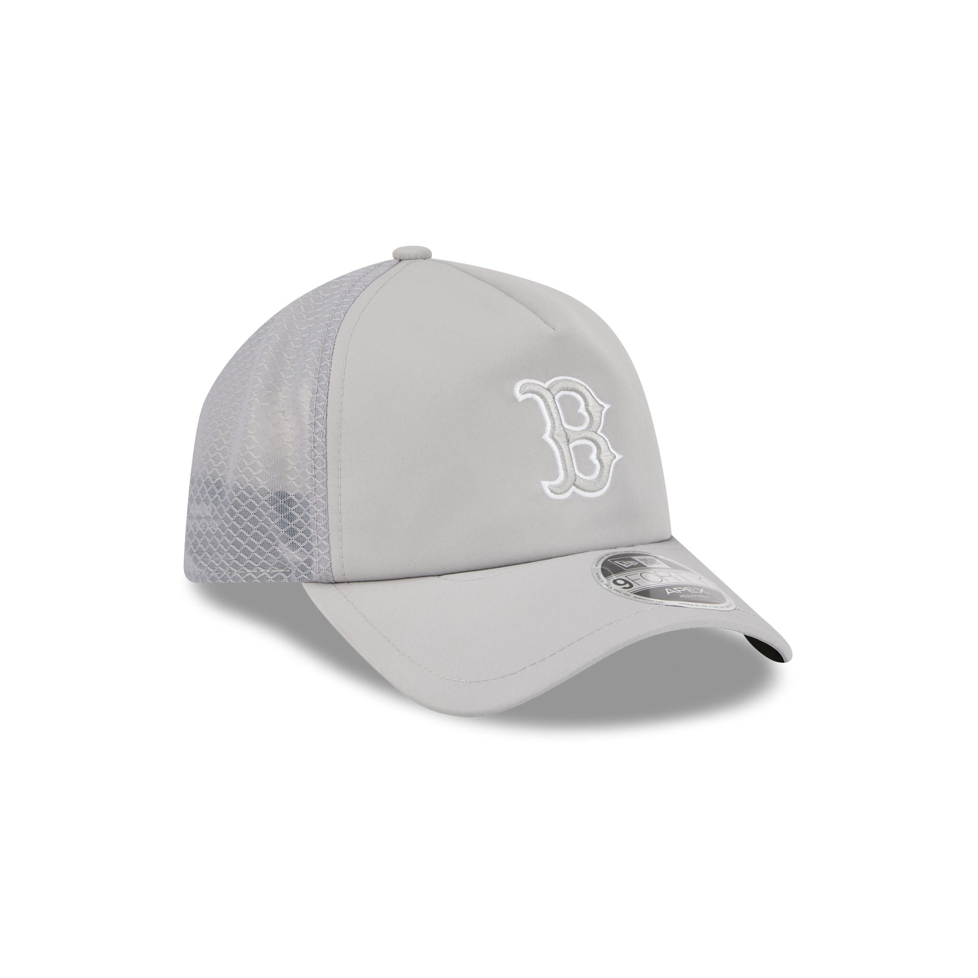 Boston Red Sox 2026 Batting Practice Gray 9FORTY APEX Trucker Hat - Image 3