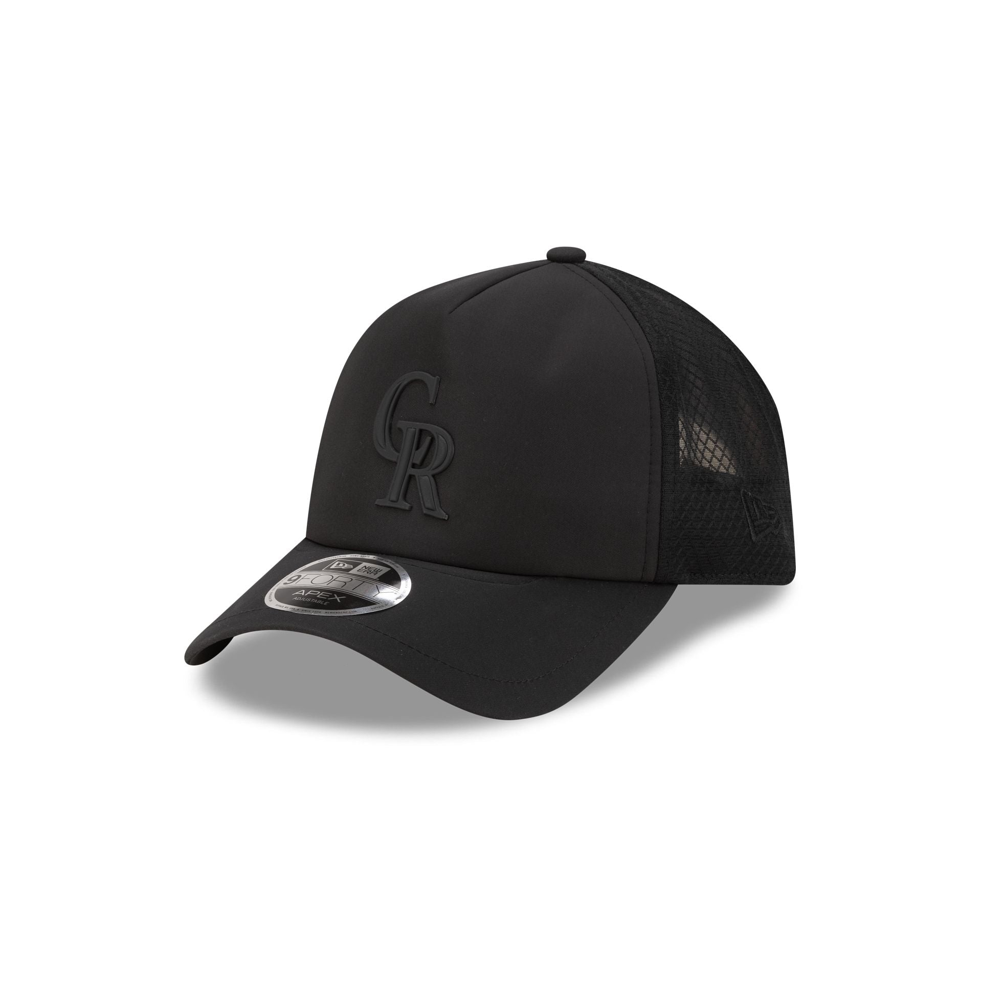 Colorado Rockies 2026 Batting Practice Black 9FORTY APEX Trucker Hat