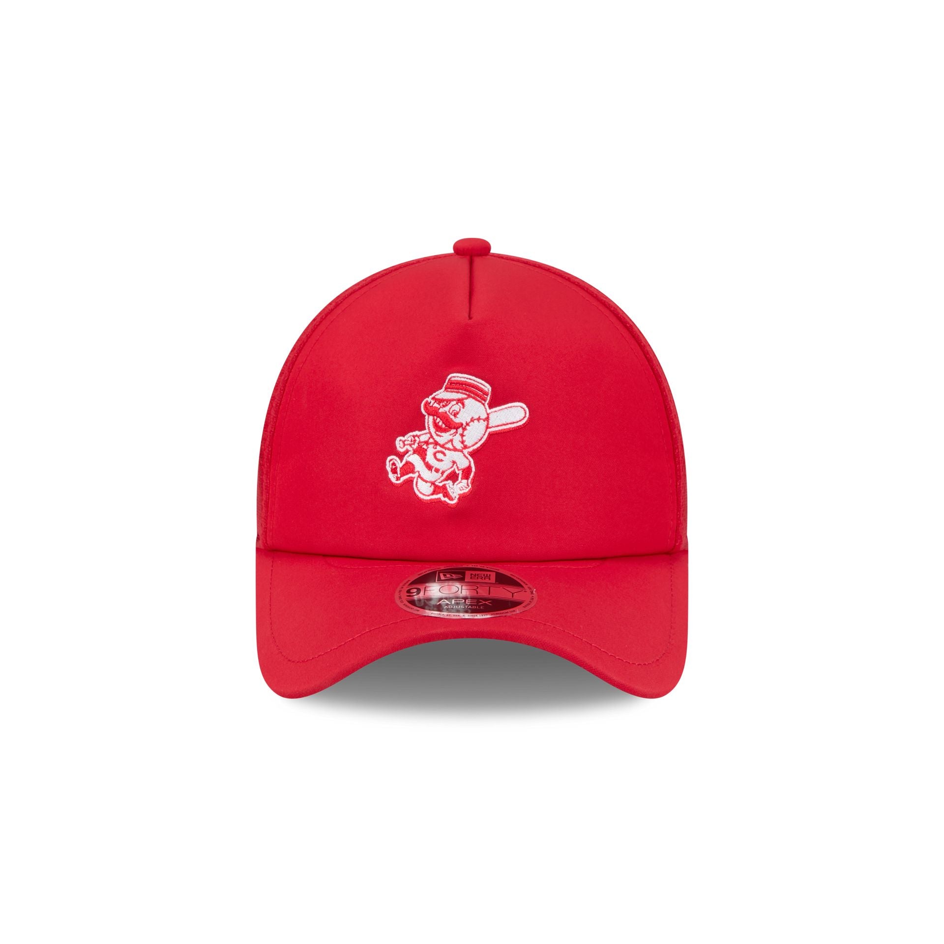 Cincinnati Reds 2026 Batting Practice Alt Mr. Red 9FORTY APEX Trucker - Image 2
