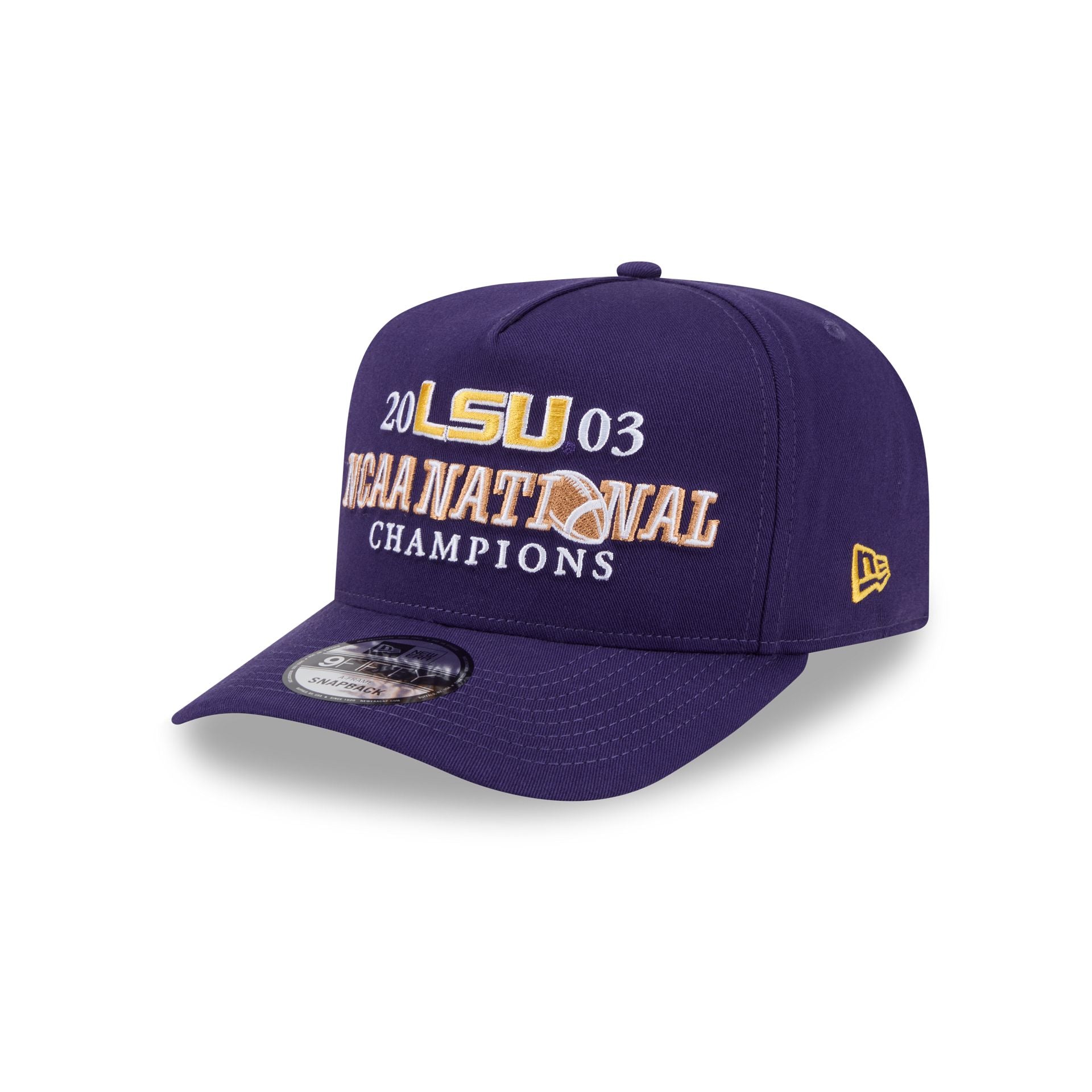LSU Tigers Historic Win 9FIFTY A-Frame Snapback Hat - Image 3