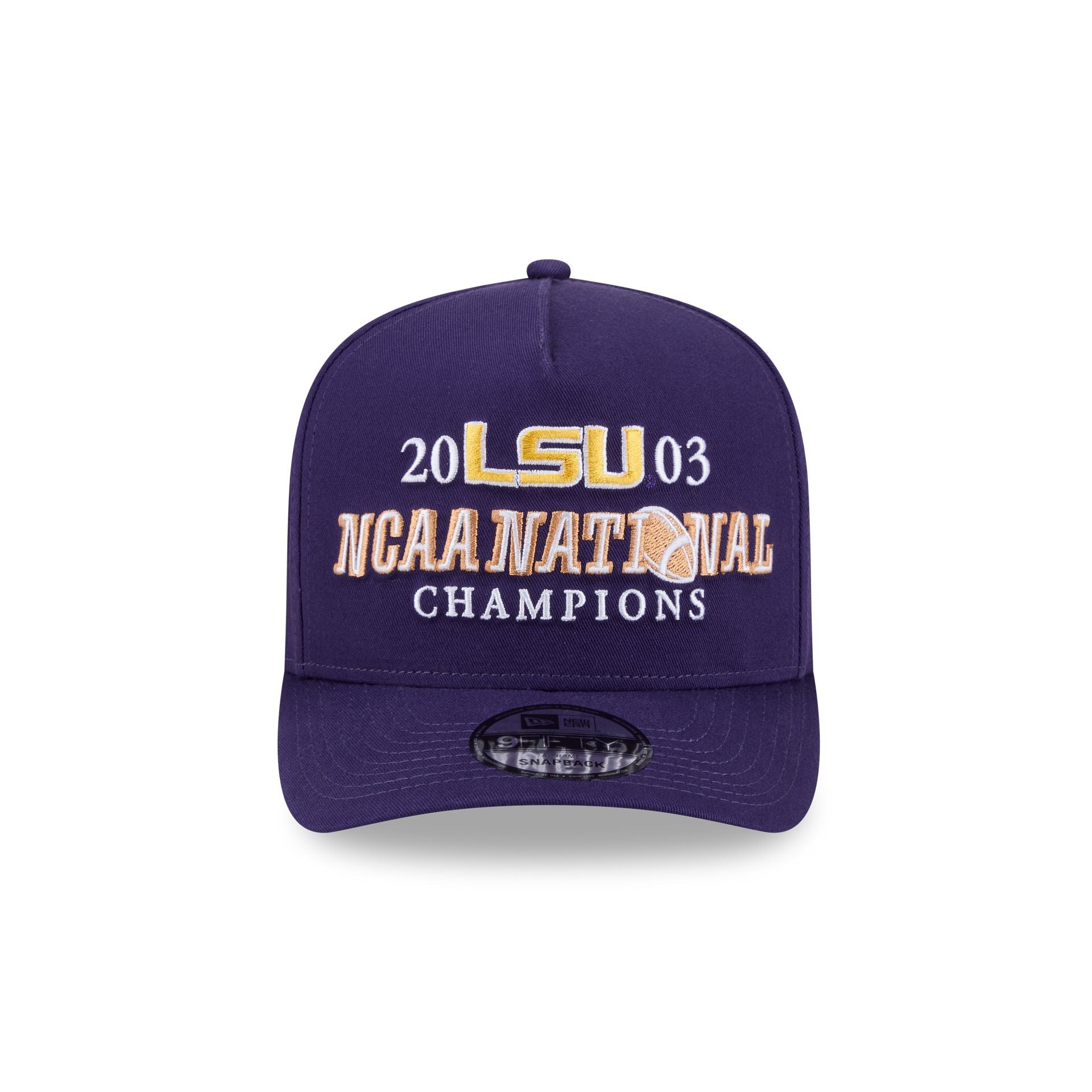 LSU Tigers Historic Win 9FIFTY A-Frame Snapback Hat - Image 2