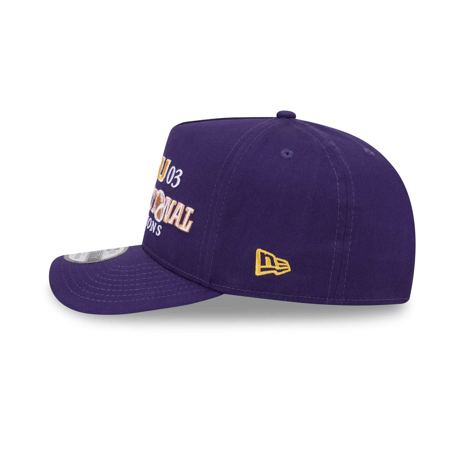 LSU Tigers Historic Win 9FIFTY A-Frame Snapback Hat - Image 5