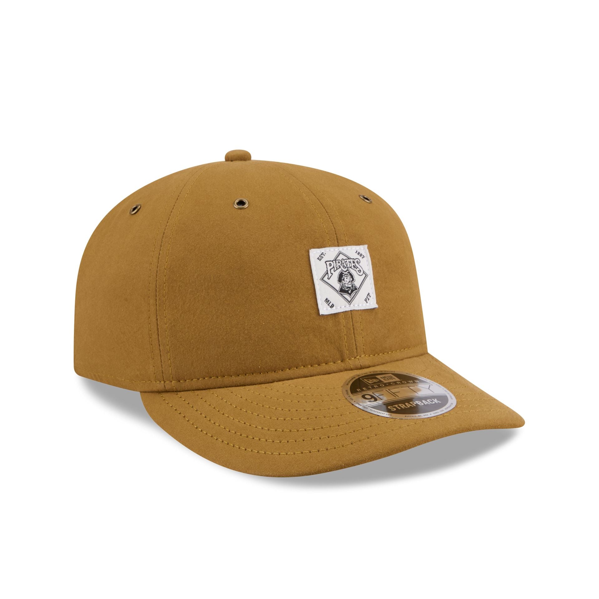 Pittsburgh Pirates Brushed Brown Nylon Retro Crown 9FIFTY Adjustable Hat - Image 3