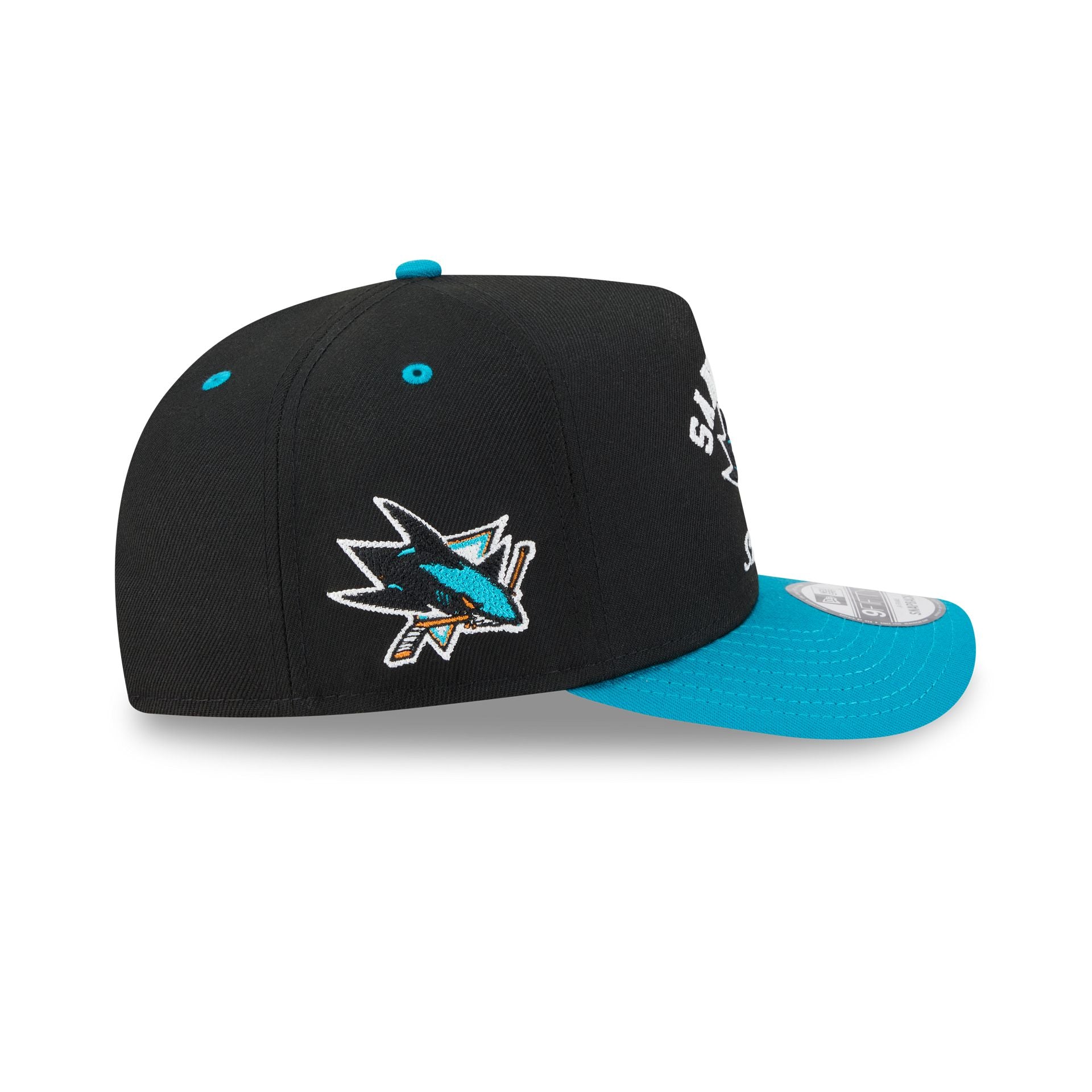 San Jose Sharks Arched 9FIFTY A-Frame Snapback Hat - Image 4