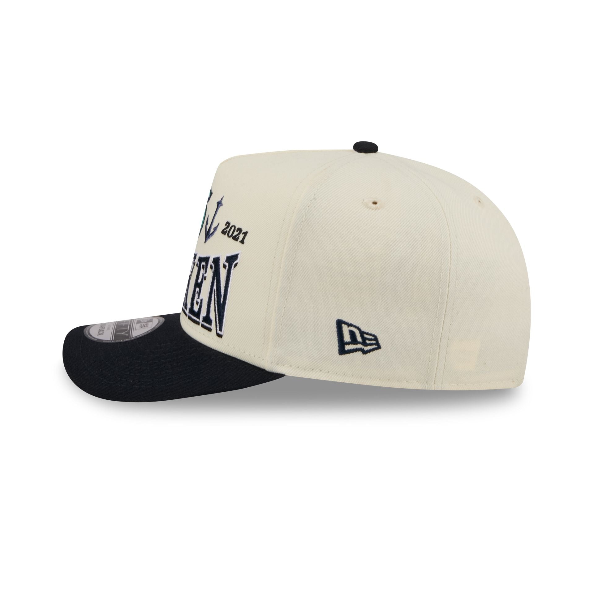 Seattle Kraken Three Hit Chrome White 9FIFTY A-Frame Snapback Hat - Image 4