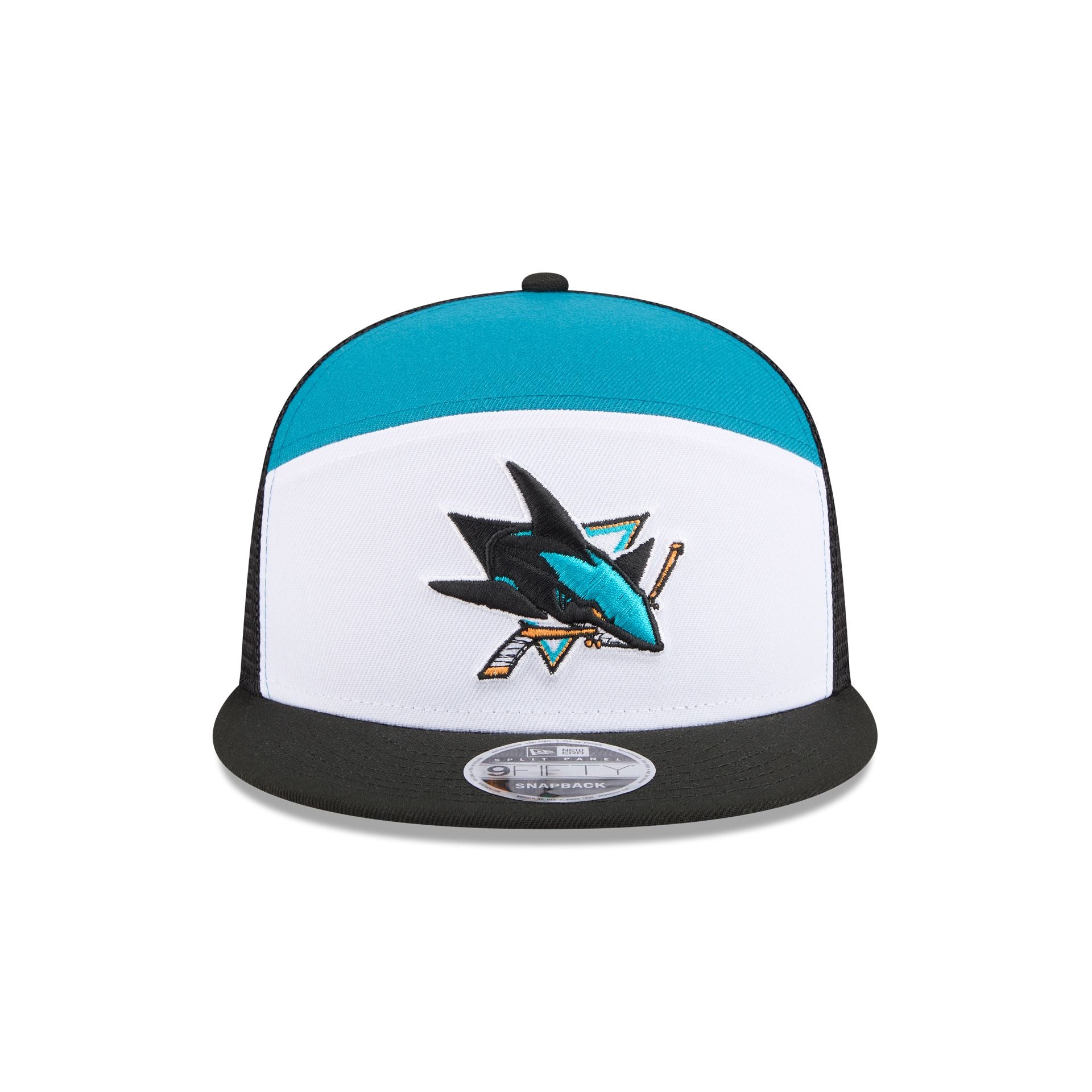 San Jose Sharks Block Split Panel 9FIFTY Trucker Hat - Image 2