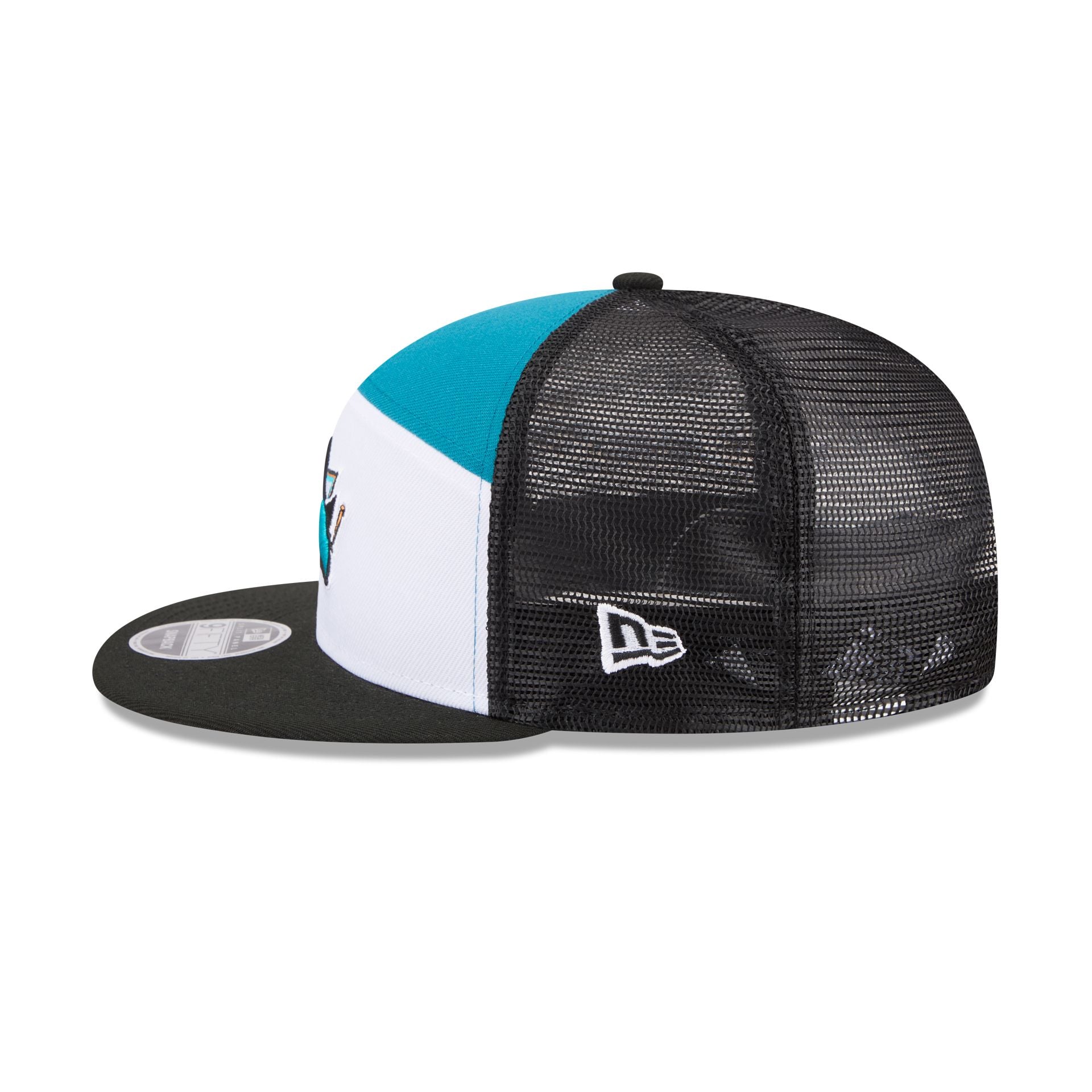 San Jose Sharks Block Split Panel 9FIFTY Trucker Hat - Image 4