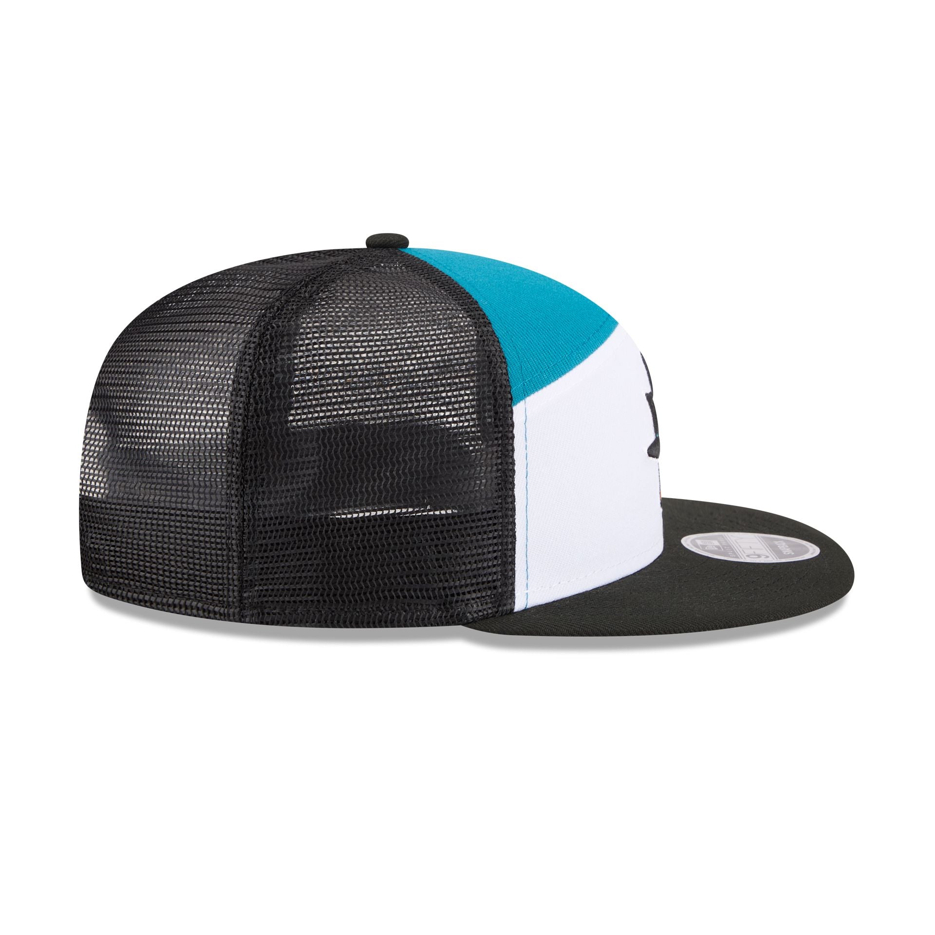 San Jose Sharks Block Split Panel 9FIFTY Trucker Hat - Image 5