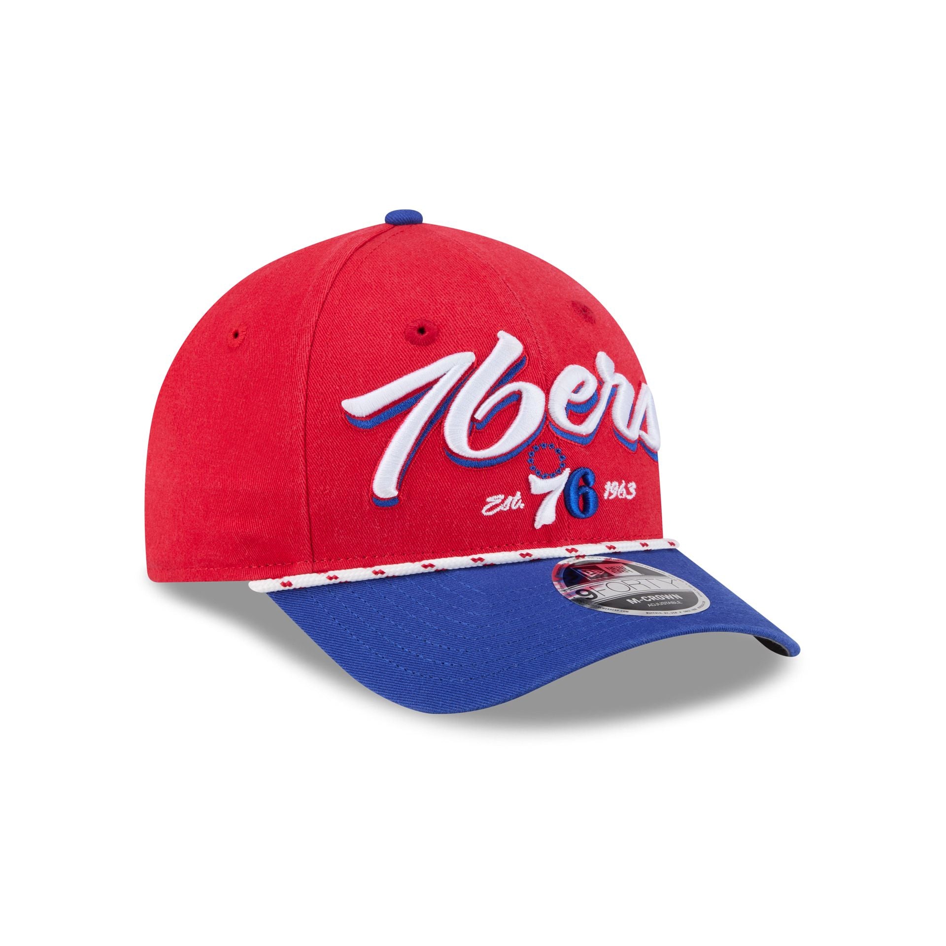 Philadelphia 76ers Team Loyal 9FORTY M-Crown Snapback Hat - Image 3