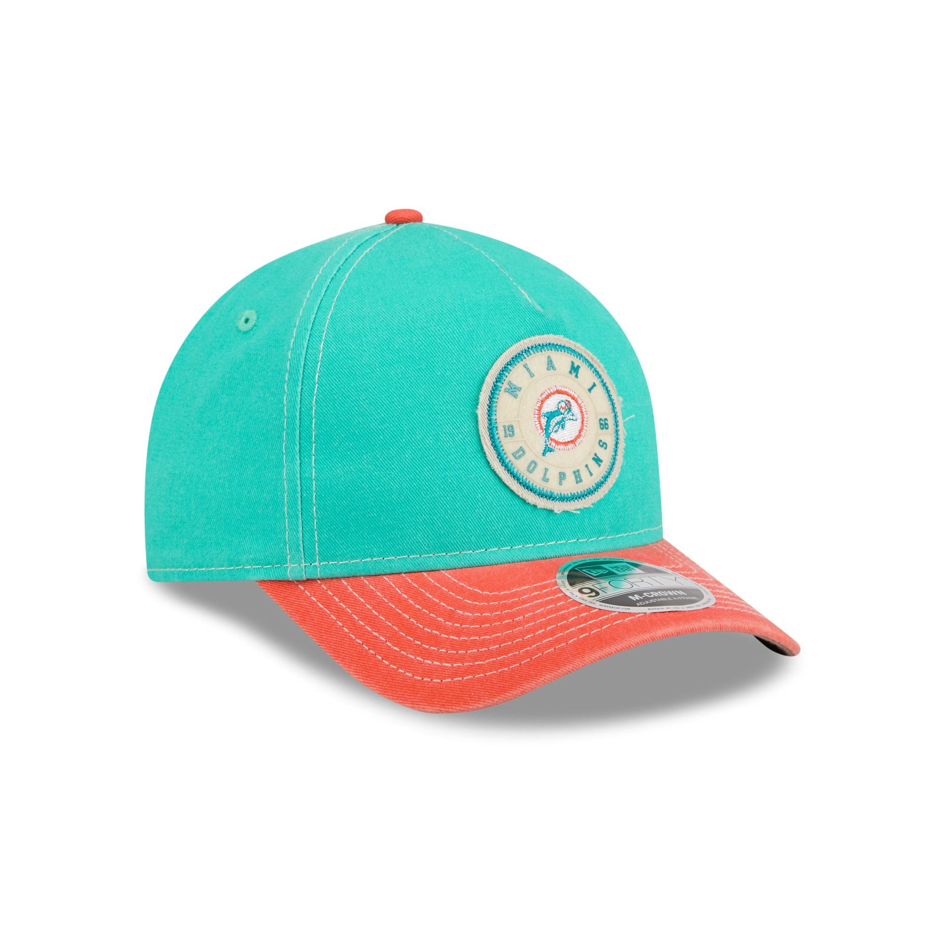 Miami Dolphins Felt 9FORTY M-Crown A-Frame Snapback Hat - Image 3