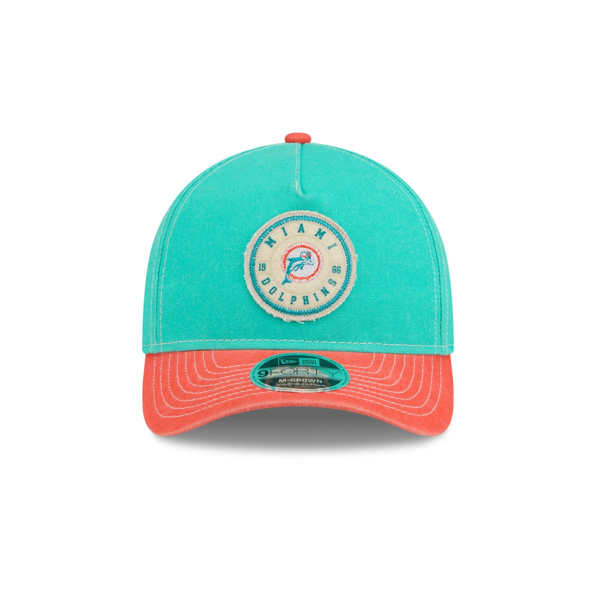 Miami Dolphins Felt 9FORTY M-Crown A-Frame Snapback Hat - Image 2