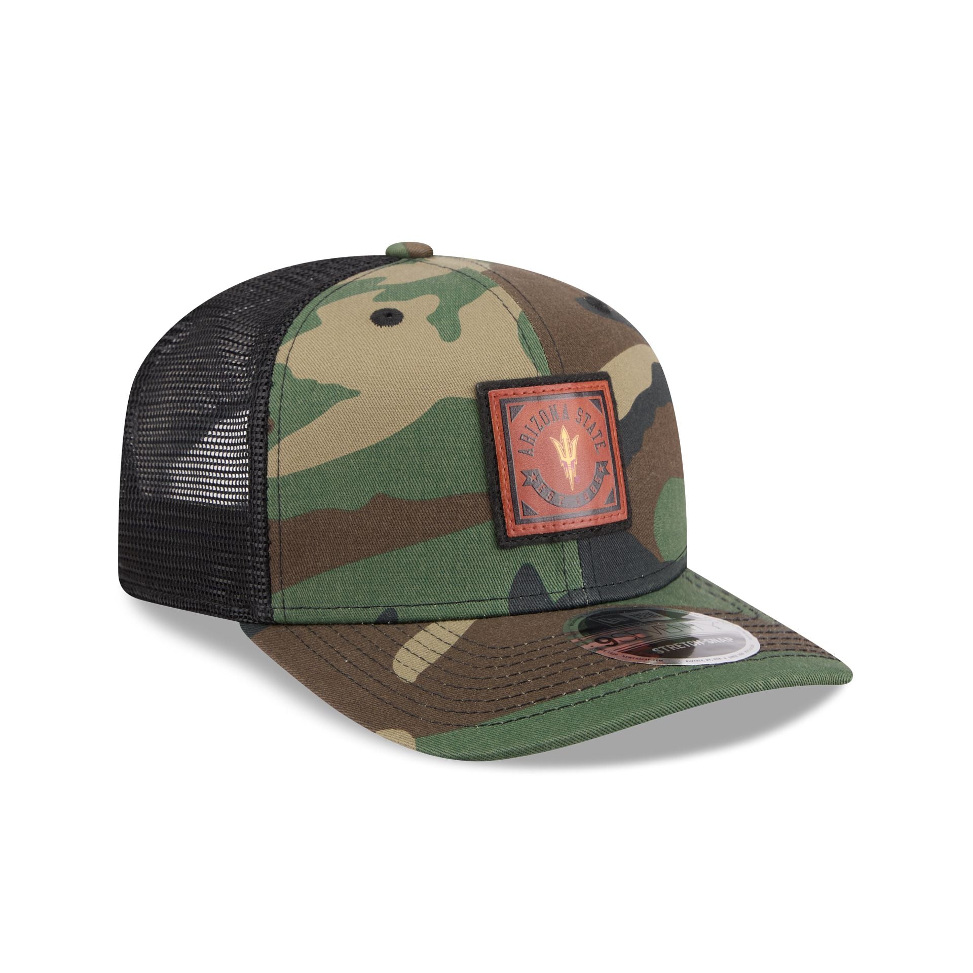 Arizona State Sun Devils Camo Canvas 9SEVENTY Trucker Hat - Image 3