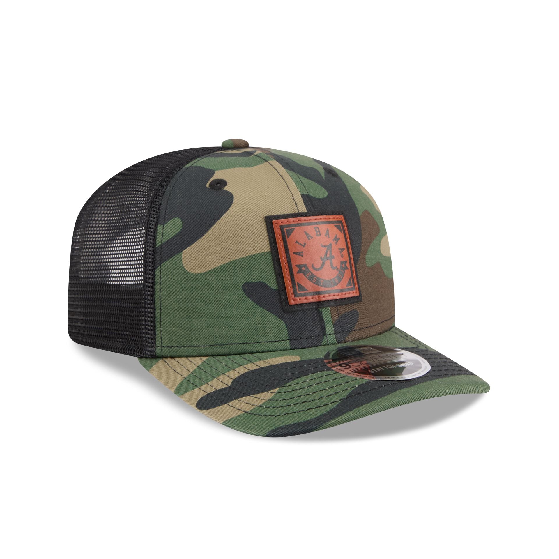 Alabama Crimson Tide Camo Canvas 9SEVENTY Trucker Hat - Image 3