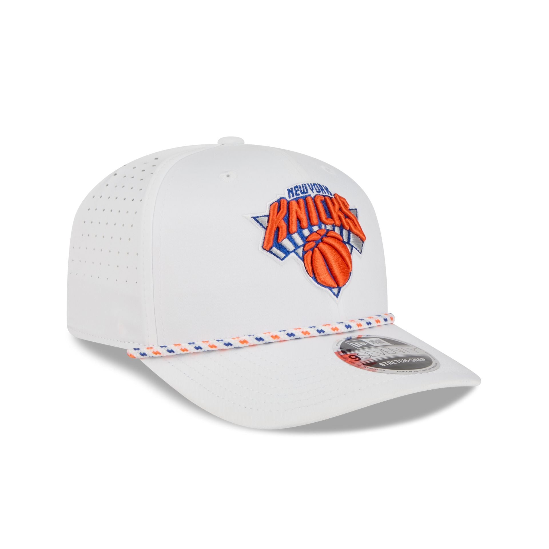 New York Knicks Optic White Performance Rope 9SEVENTY Stretch-Snap Hat - Image 3