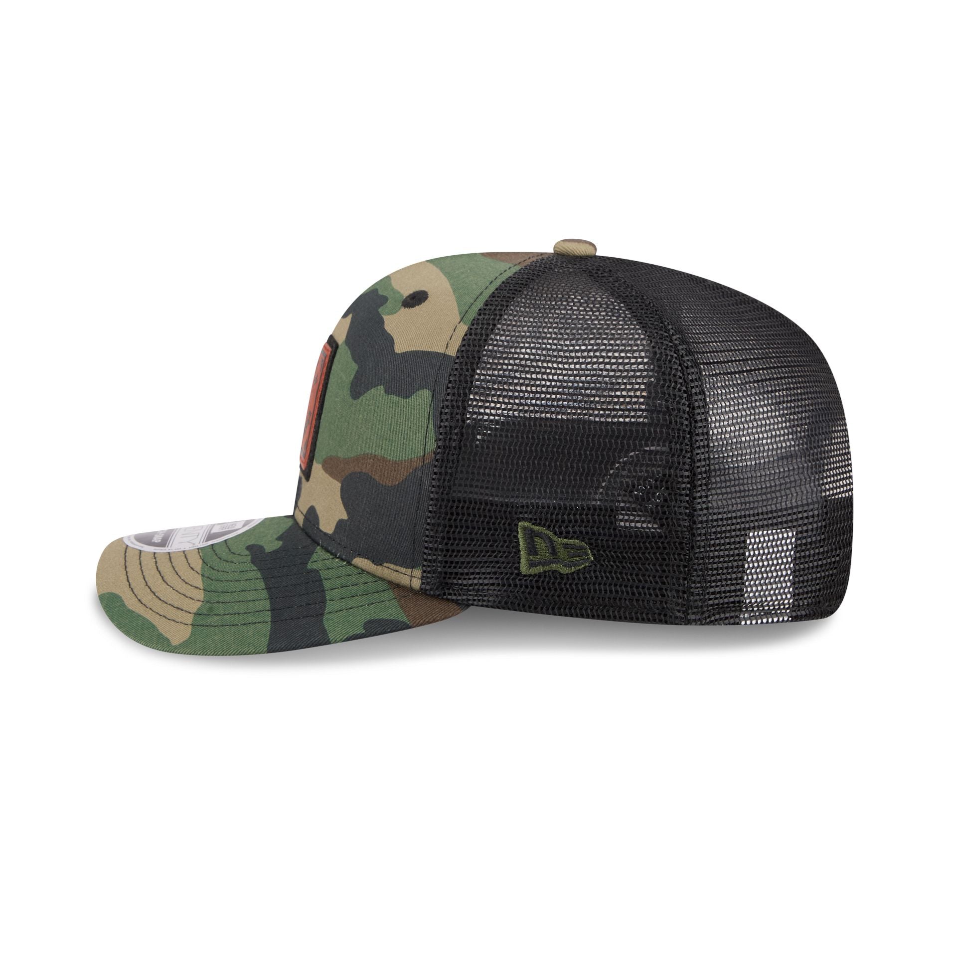 Connecticut Huskies Camo Canvas 9SEVENTY Trucker Hat - Image 4