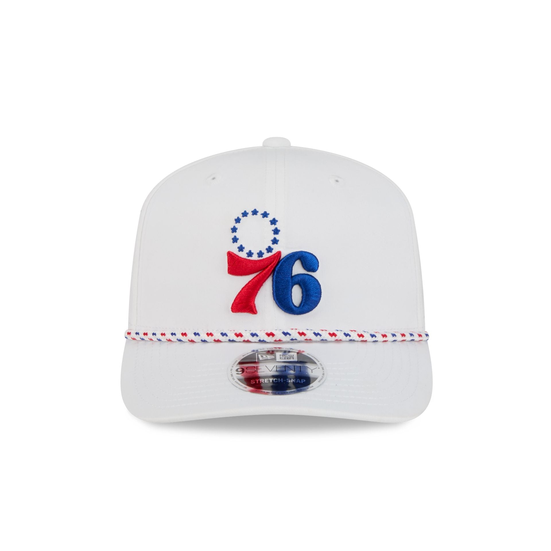 Philadelphia 76ers Optic White Performance Rope 9SEVENTY Stretch-Snap Hat - Image 2