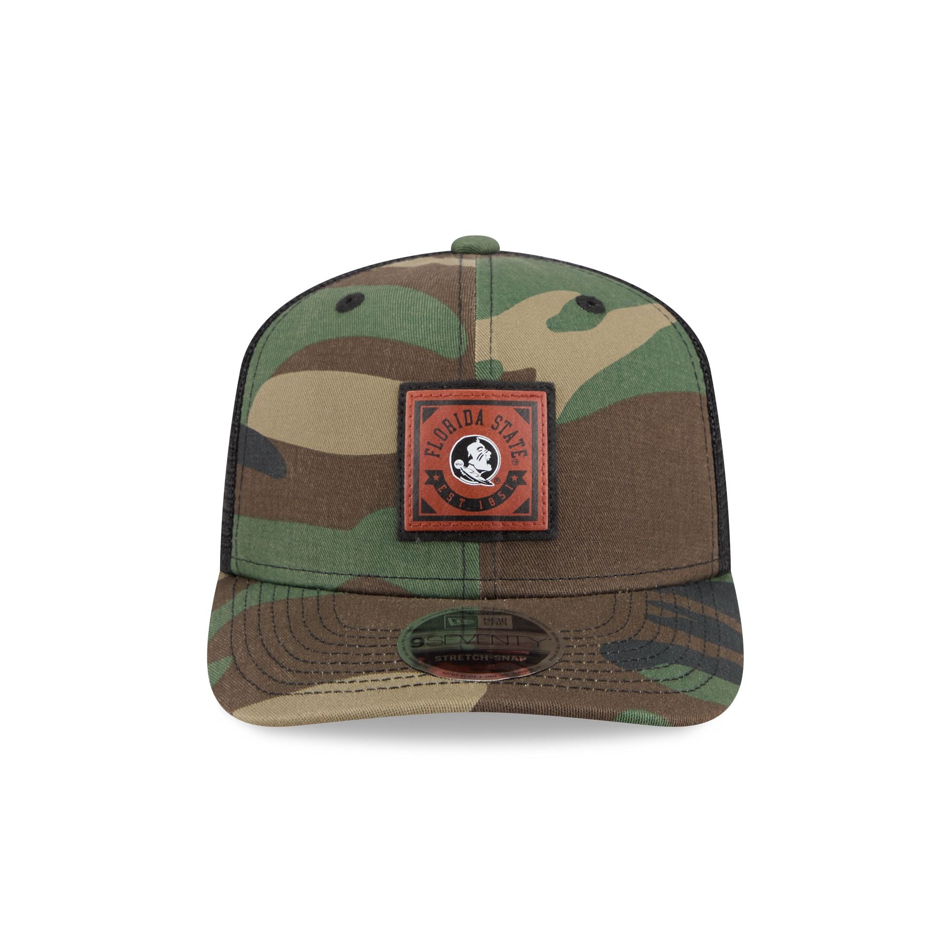 Florida State Seminoles Camo Canvas 9SEVENTY Trucker Hat - Image 2