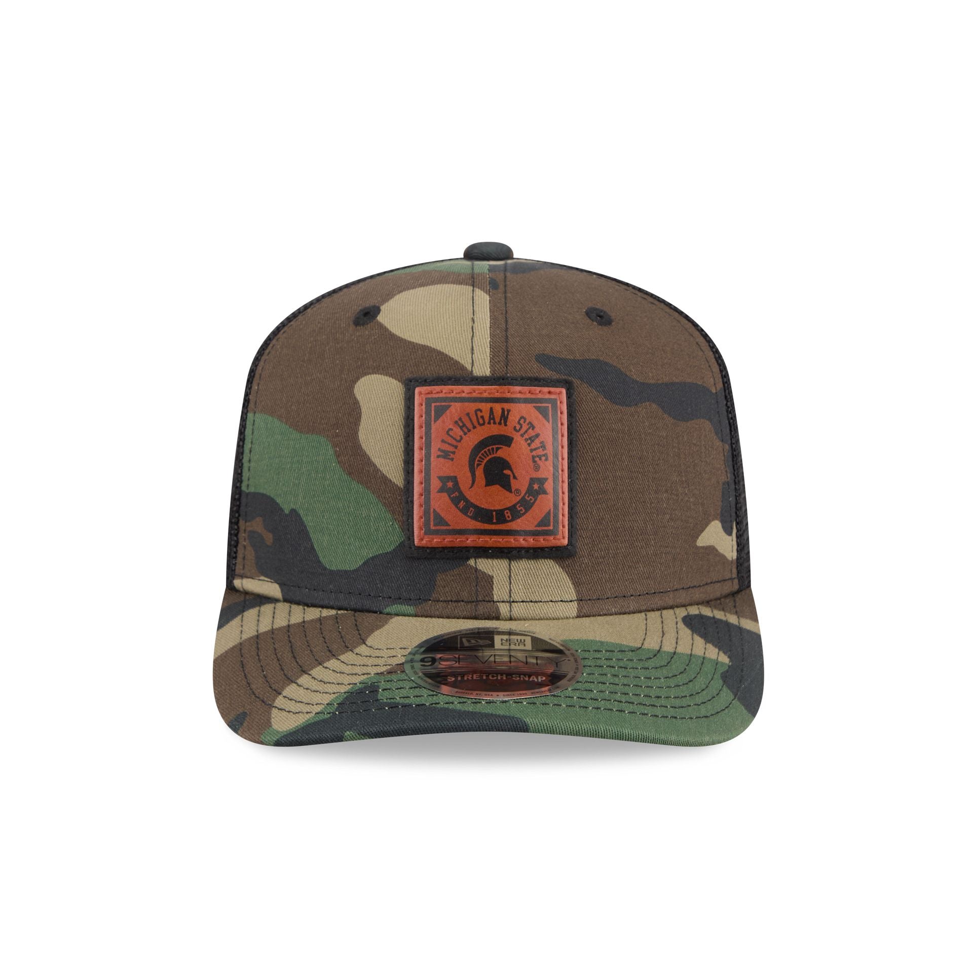 Michigan State Spartans Camo Canvas 9SEVENTY Trucker Hat - Image 2