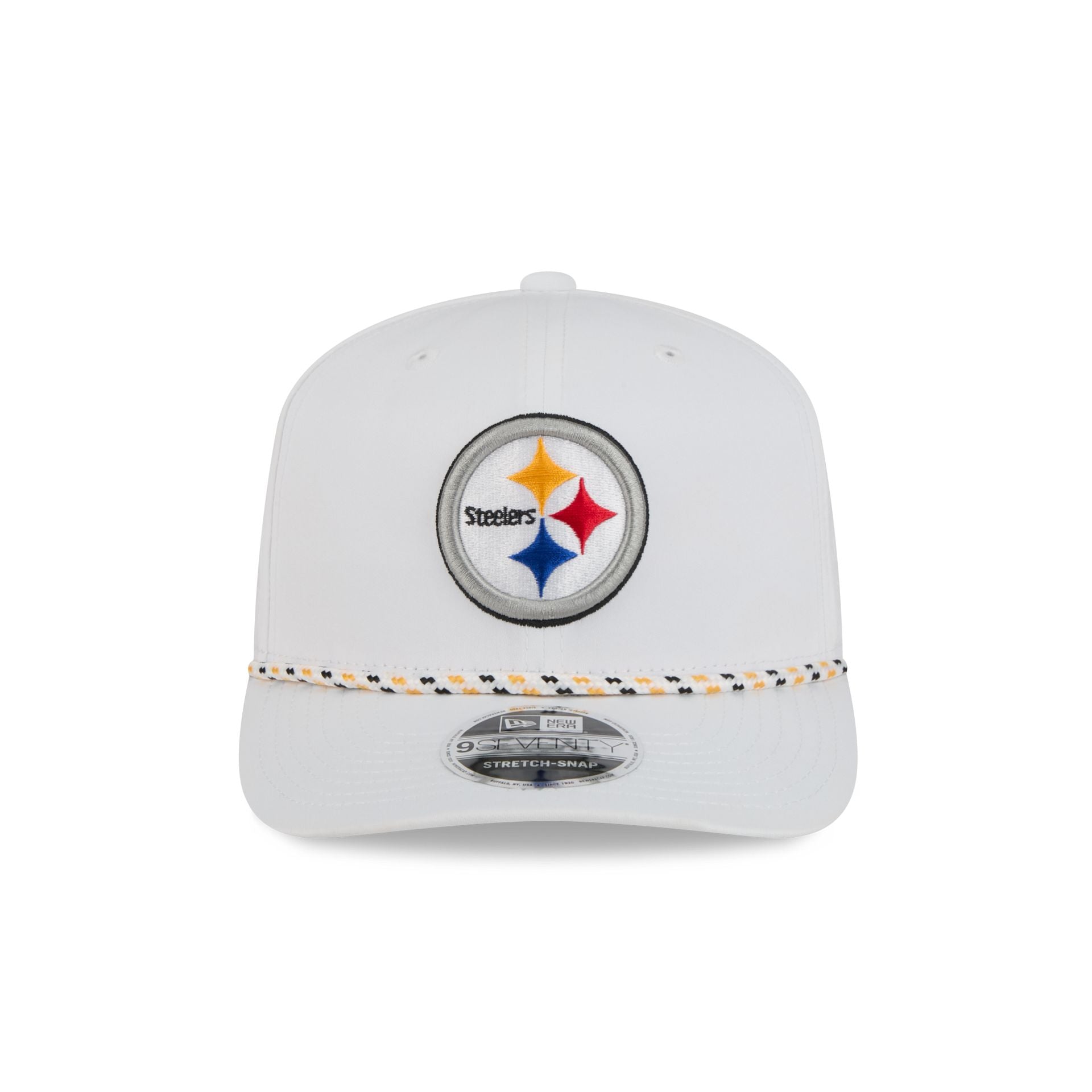 Pittsburgh Steelers Optic White Performance Rope 9SEVENTY Stretch-Snap Hat - Image 2