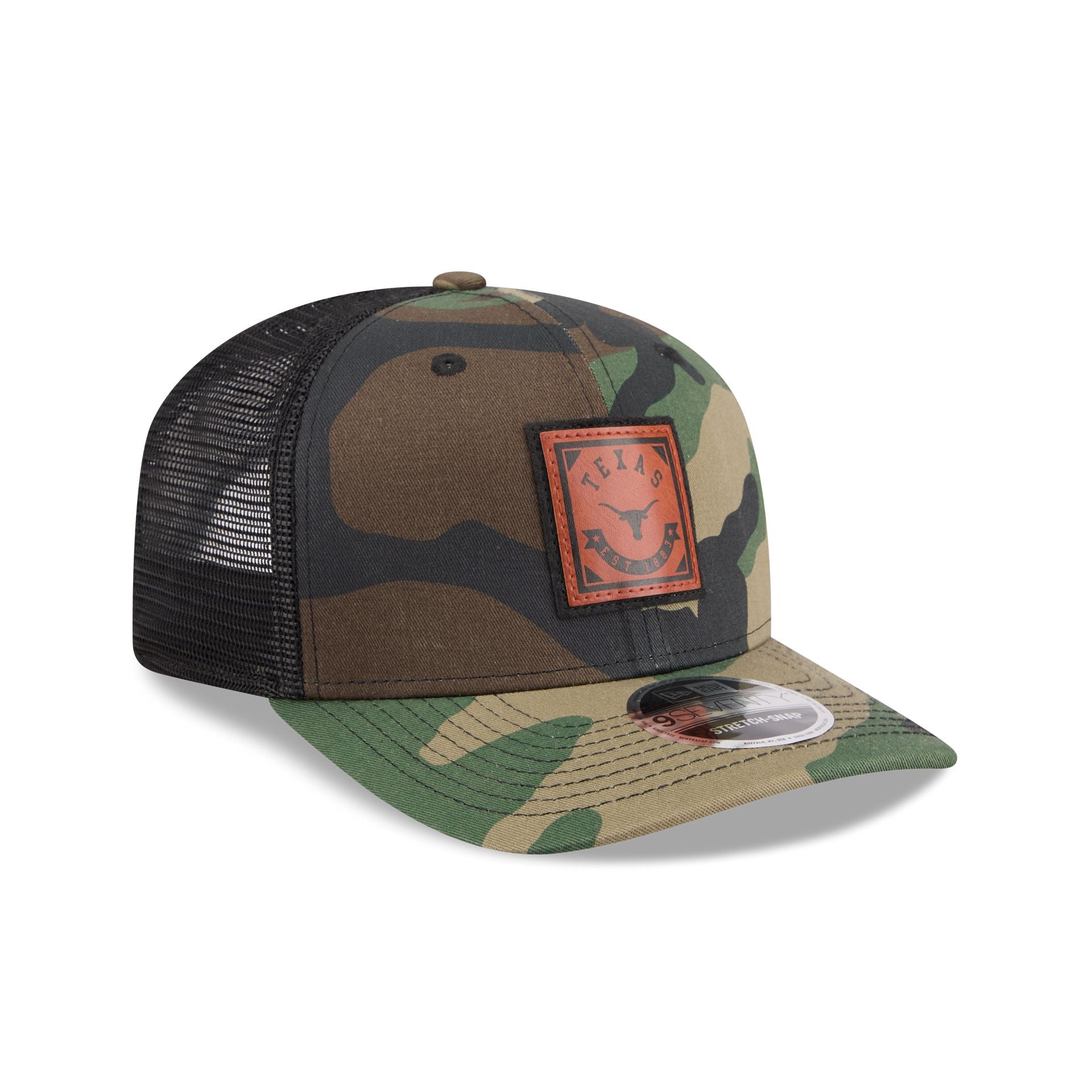 Texas Longhorns Camo Canvas 9SEVENTY Trucker Hat - Image 3