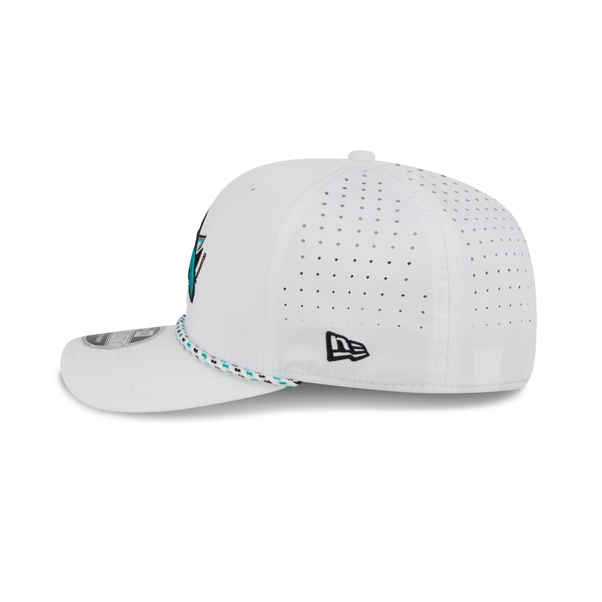 San Jose Sharks Optic White Performance Rope 9SEVENTY Stretch-Snap Hat - Image 4