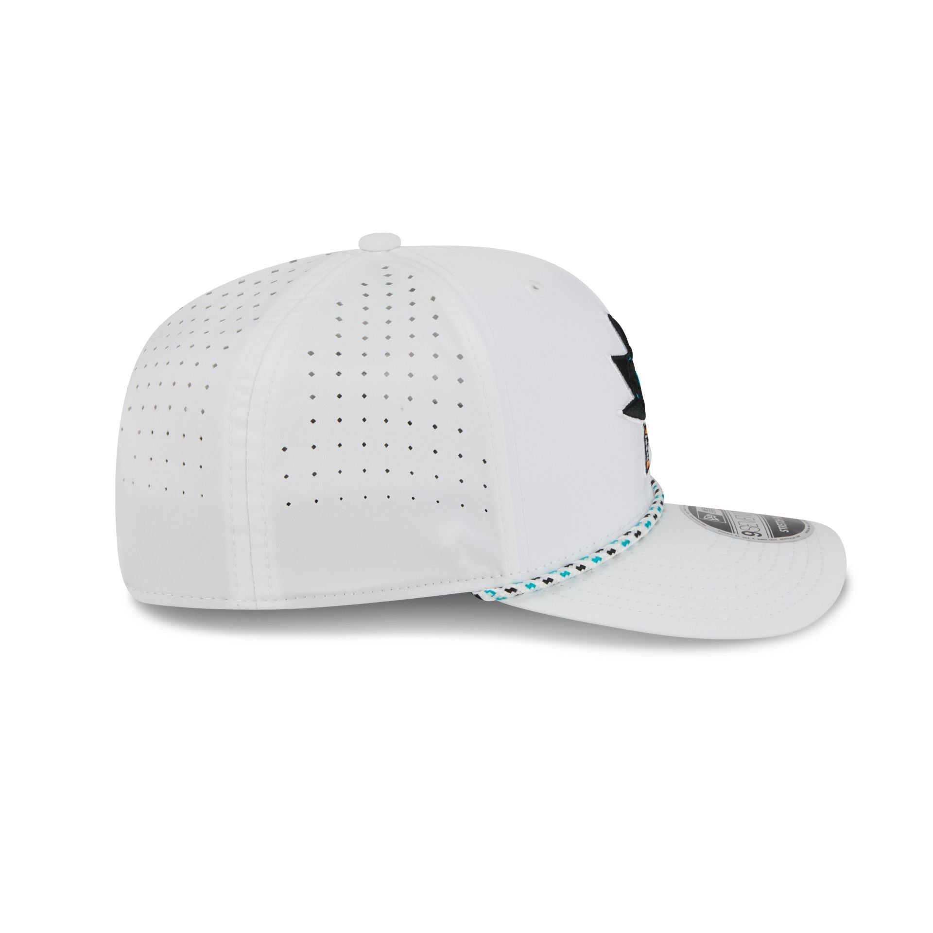 San Jose Sharks Optic White Performance Rope 9SEVENTY Stretch-Snap Hat - Image 5