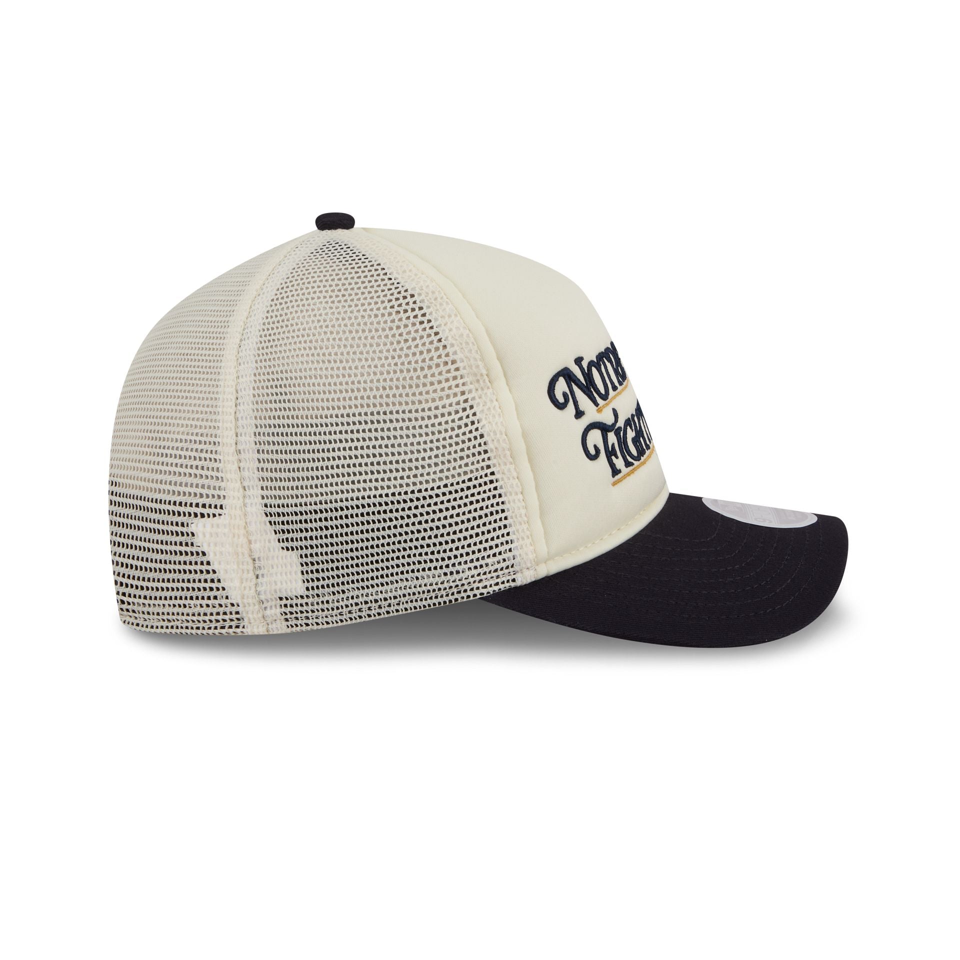 Notre Dame Fighting Irish Retro Chrome Women's White 9FORTY M-Crown A-Frame Trucker Hat - Image 5